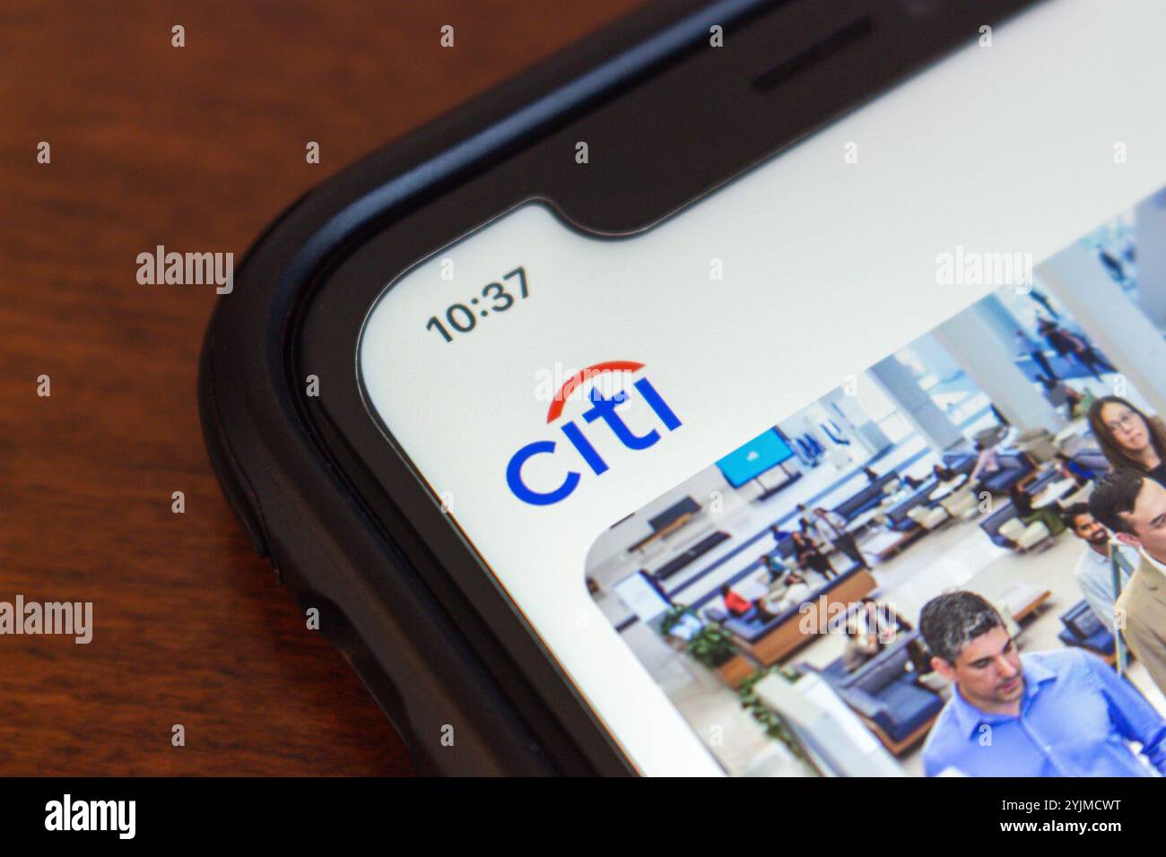 Site Web Citigroup. Citigroup est un fournisseur de services financiers qui offre une vaste gamme de services, notamment des services bancaires, des cartes de crédit et des prêts Banque D'Images