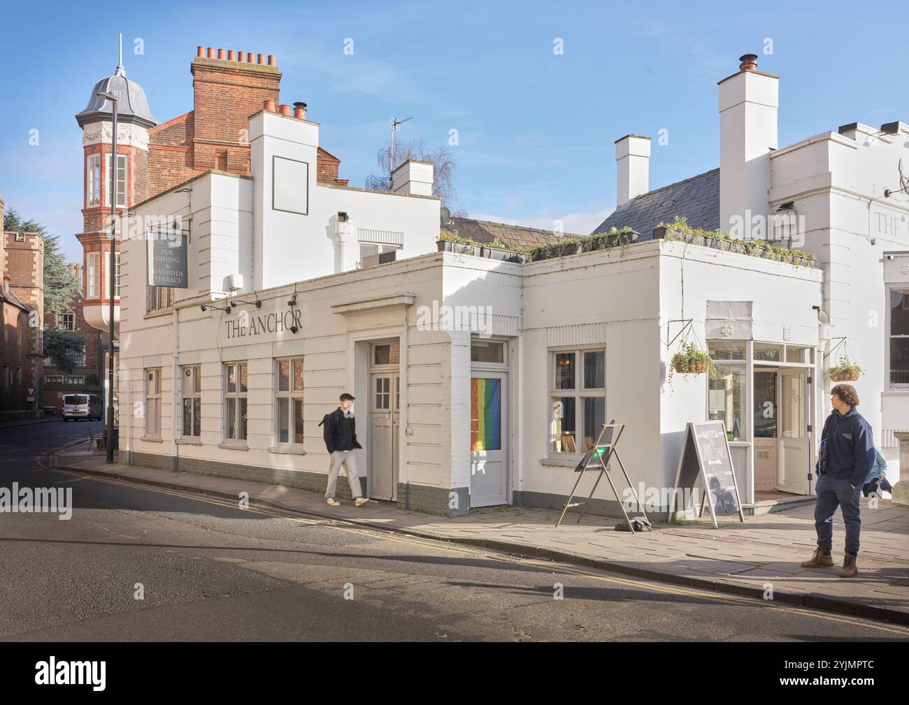 Le pub Anchor à Cambridge, Angleterre. Banque D'Images