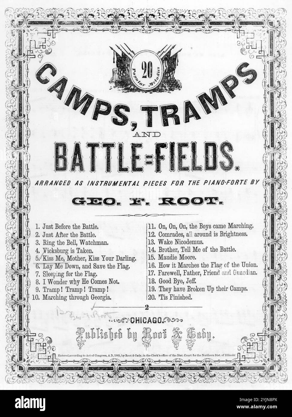 Kiss me, Mother, Kiss Your Darling, Root, George F. (George Frederick), 1820-1895 (arrangeur), Root & Cady, Chicago, 1865., États-Unis, histoire, Guerre civile, 1861-1865, chansons et musique, musique pour piano, arrangé, partitions, catalogues, États-Unis, histoire, Guerre civile, 1861-1865, femmes, chansons et musique, mères et fils, États-Unis, chansons et musique, chansons populaires du jour, chansons et musique, Guerre et conflit, Guerre civile et reconstruction (1861-1877), musique associée au côté de l'Union, partitions Banque D'Images