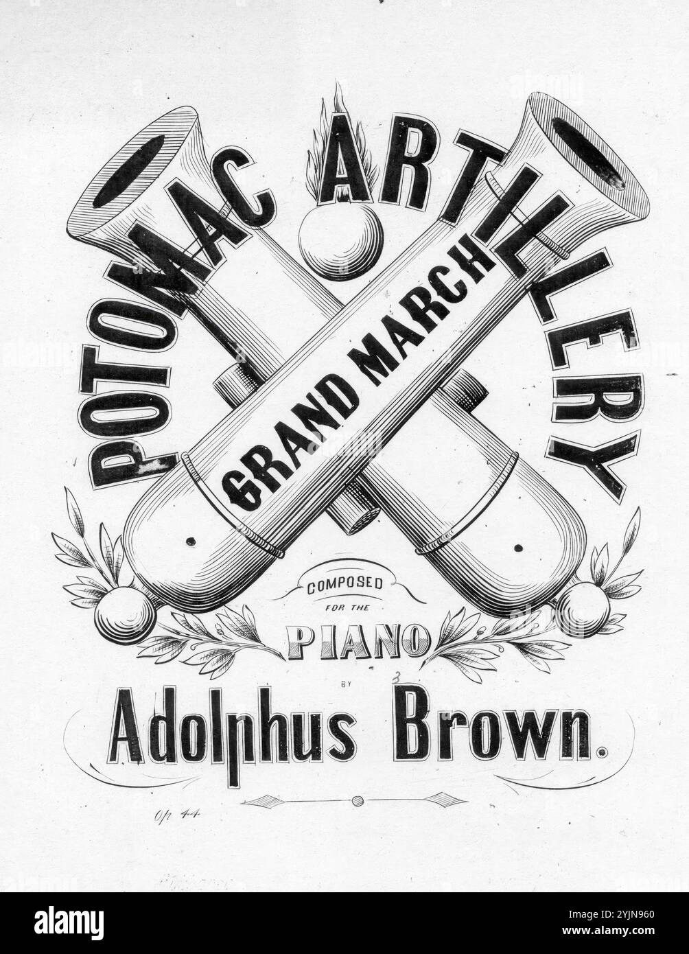 Potomac Artilery grand march, Brown, Adolphus (compositeur), 1862., États-Unis, histoire, Guerre civile, 1861-1865, chansons et musique, musique pour piano, marches (Piano), États-Unis, histoire, Guerre civile, 1861-1865, opérations d'artillerie, chants et musique, Vallée du fleuve Potomac, histoire, militaire, XIXe siècle, chansons et musique, chansons populaires du jour, chansons et musique, Guerre et conflits, Guerre civile et reconstruction (1861-1877), musique associée au côté confédéré, partitions Banque D'Images