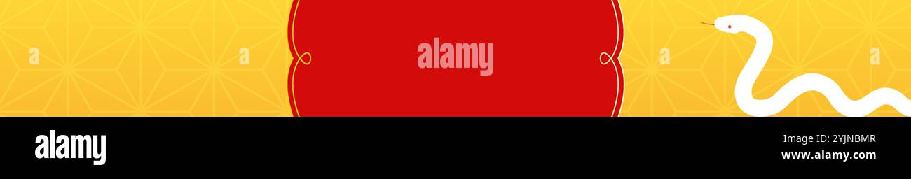 Première bannière du nouvel an pour l'année du serpent 2025, illustration vectorielle Illustration de Vecteur