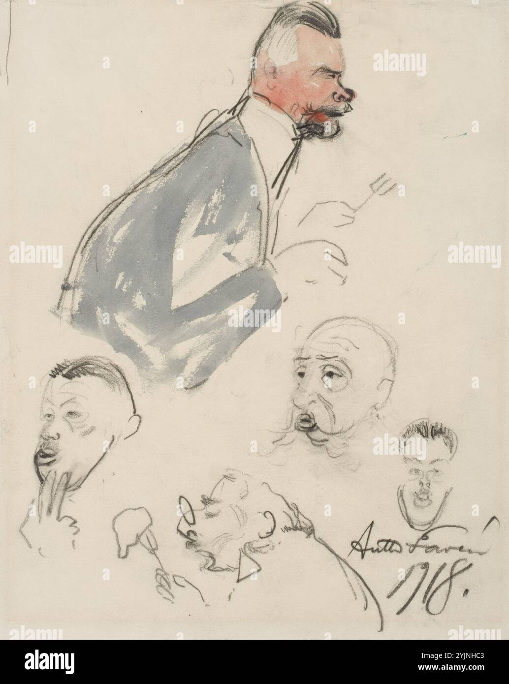 Favén, Antti, oeuvre, caricature, dessin Banque D'Images