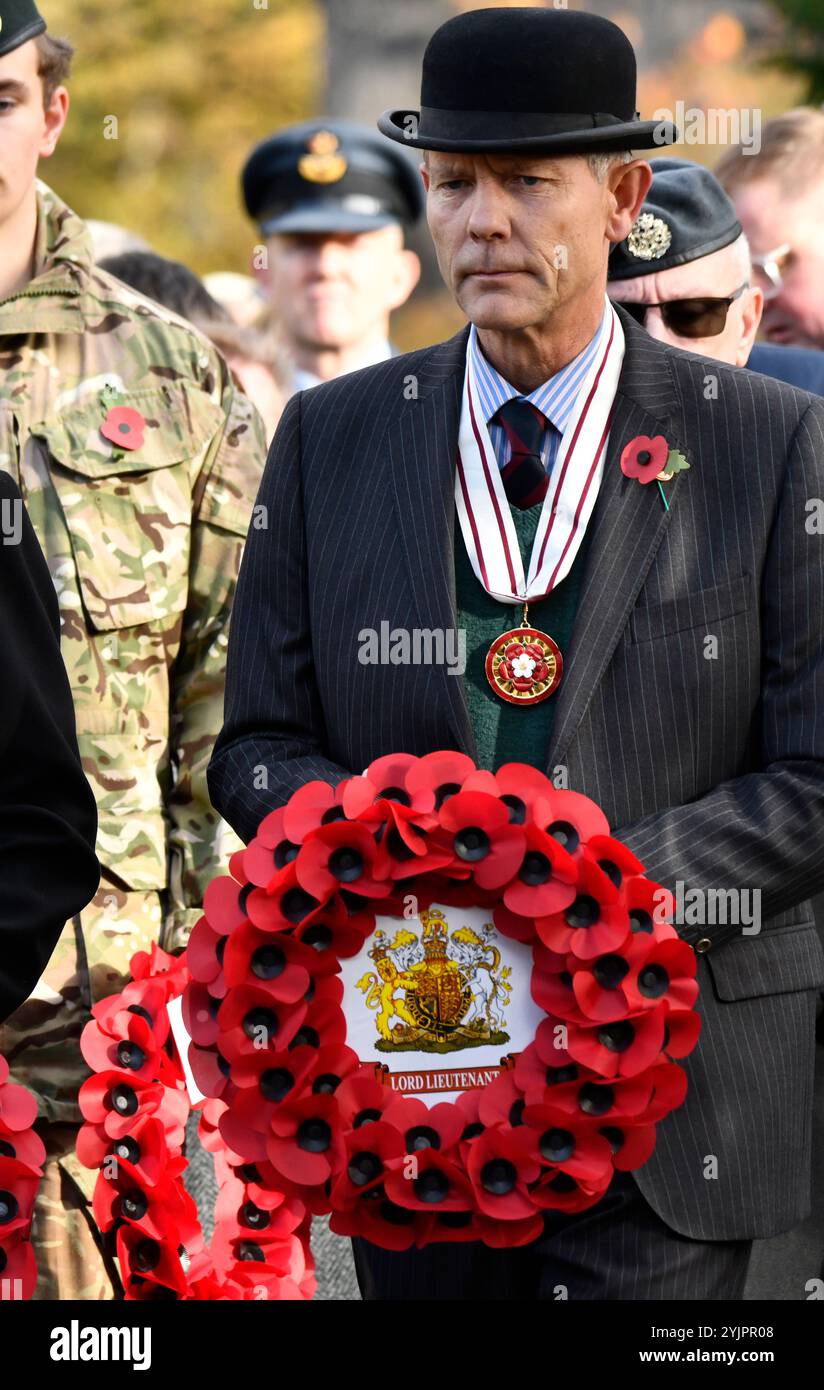Sir Edward Tate sous-lieutenant du Shropshire LRemembrance dimanche, Wellington, 10 novembre 2024 Banque D'Images