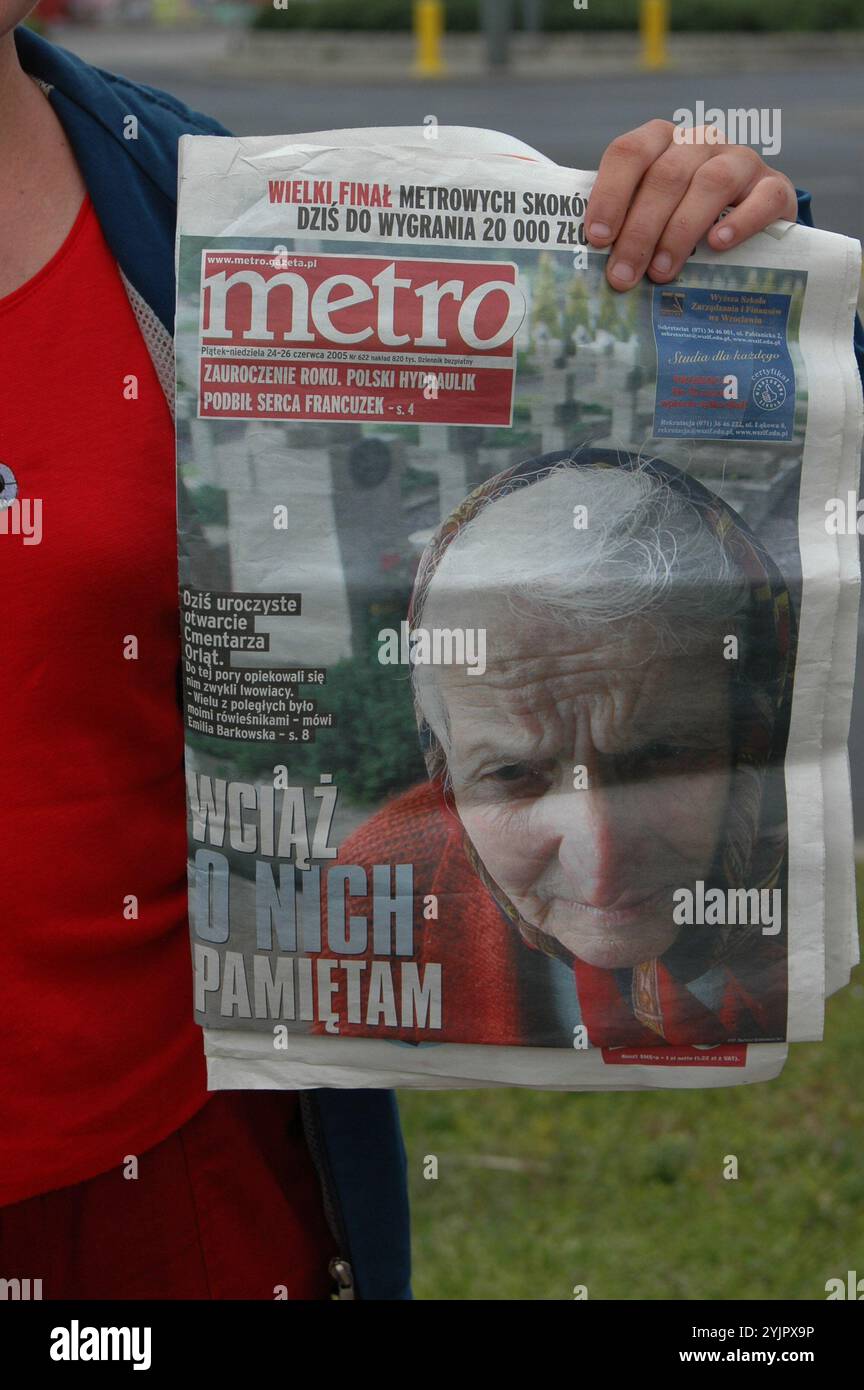 Wroclaw Pologne. M etropæ et Metro quotidiens gratuits en langue polonaise. (Photo de Francis Dean/Dean Pictures) Banque D'Images