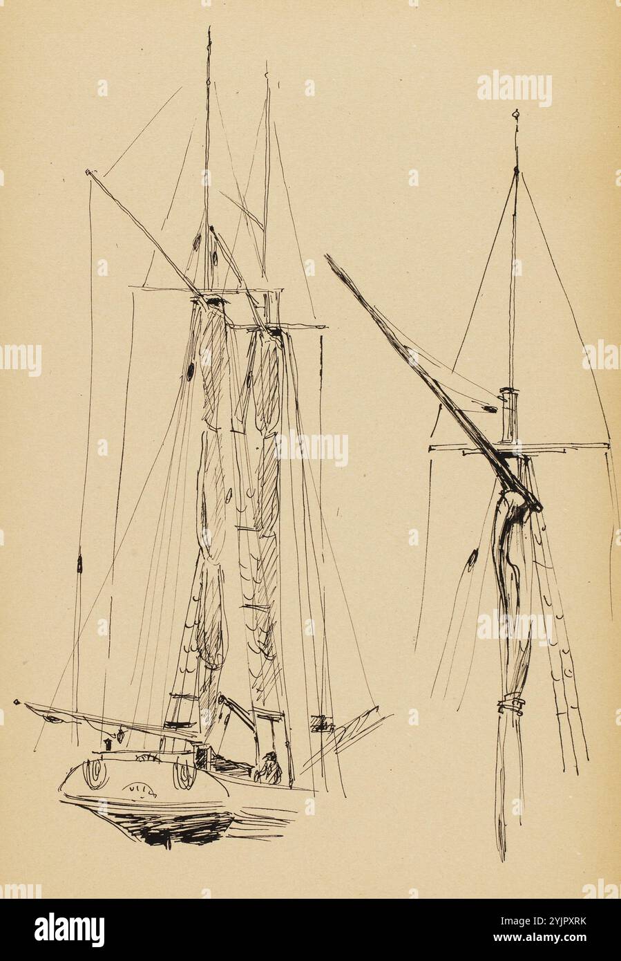 Henry Ericsson, graphiste finlandais et peintre décoratif de Finlande, Carnet de croquis, sujets de guerre civile, 39 feuilles, 1931, Drawing, civil War, Prisoners of War, prison camps, 17,8 cm x 21,5 cm, Ericsson, Henry, section : figures faucheuses de foin, contour, 1931, Carl August Henry Ericsson, 1898 in mis Michel, Finland - 1933 in Borgå Banque D'Images