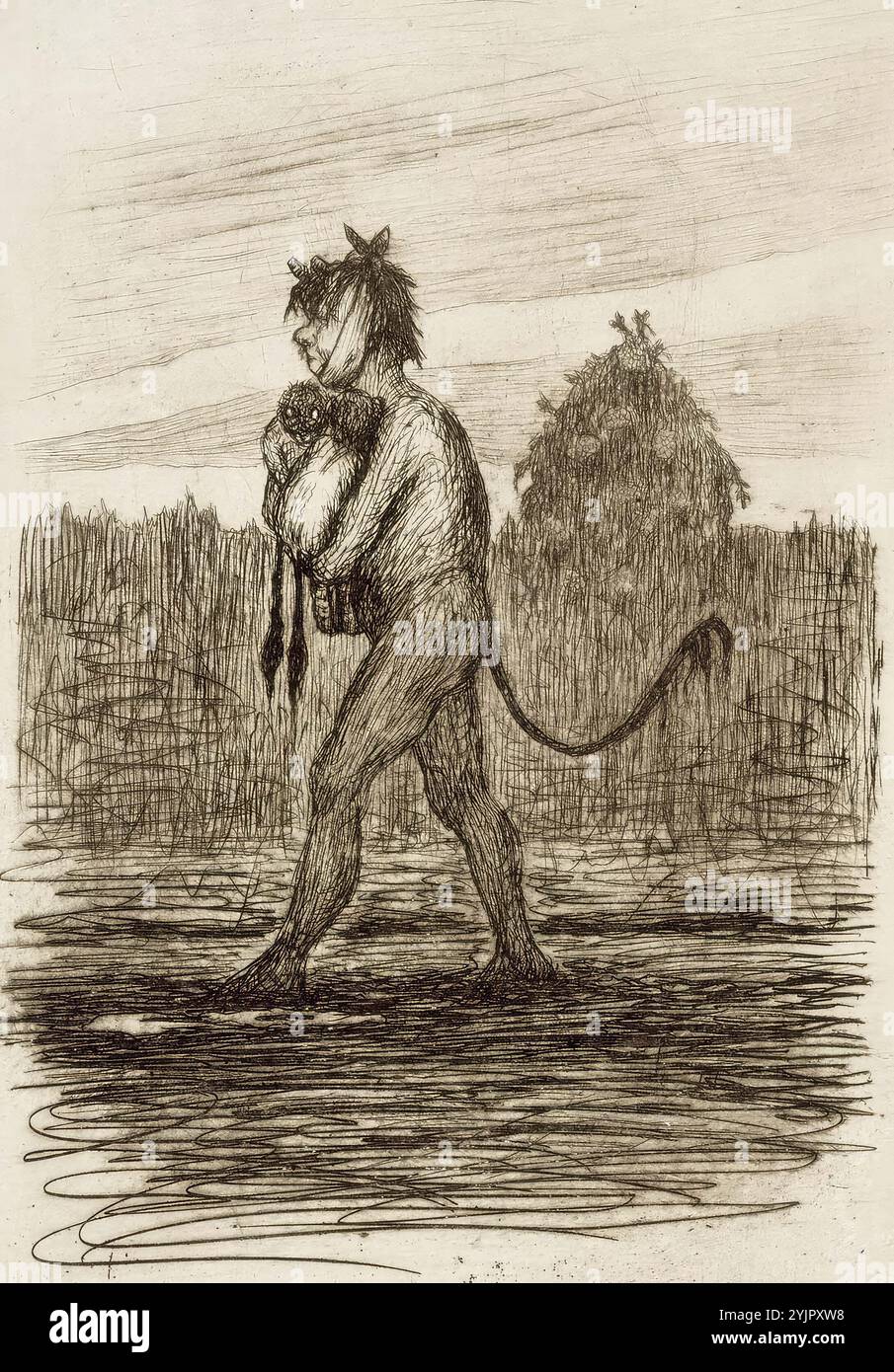 Henry Ericsson, graphiste finlandais et peintre décoratif de Finlande, Carnet de croquis, sujets de guerre civile, 39 feuilles, 1931, Drawing, civil War, Prisoners of War, prison camps, 17,8 cm x 21,5 cm, Ericsson, Henry, part : figures Filling Hay, 1931, Carl August Henry Ericsson, 1898 in mis Michel, Finland - 1933 in Borgå Banque D'Images