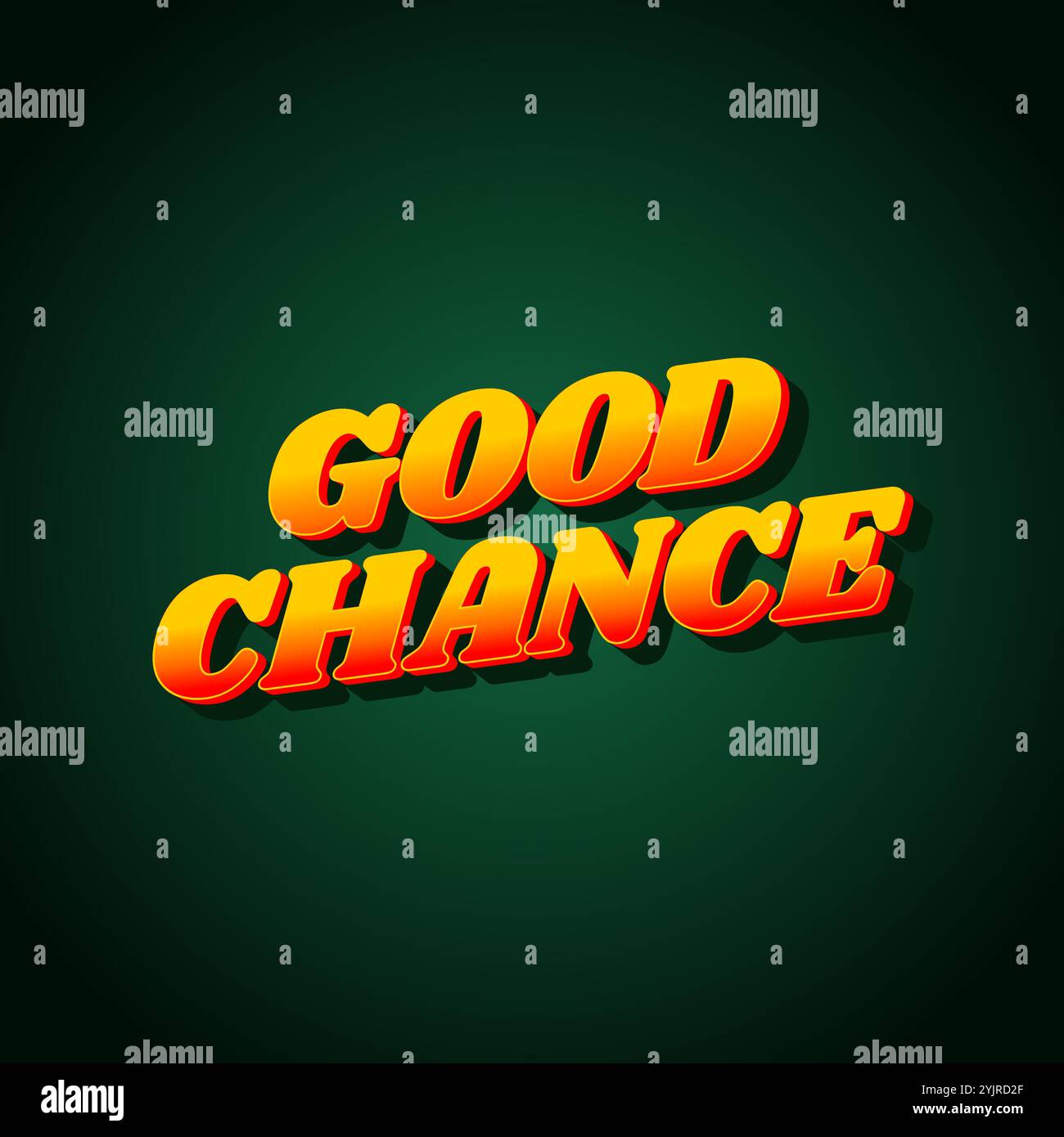 Conception d'effet de texte Good chance pour les publicités de médias sociaux Illustration de Vecteur