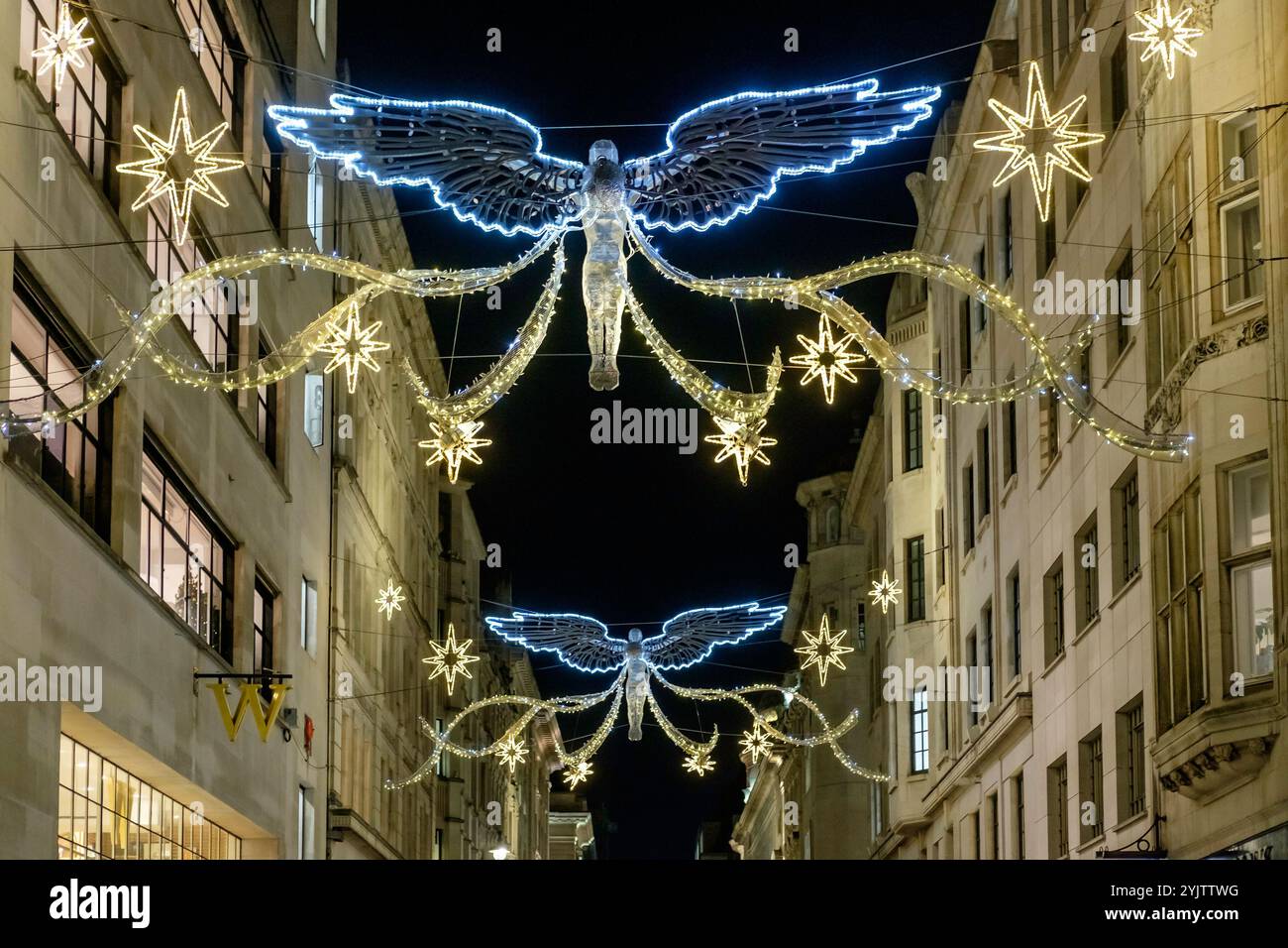 Jermyn Street, James's Christmas Lights, 2024, Londres, Royaume-Uni Banque D'Images