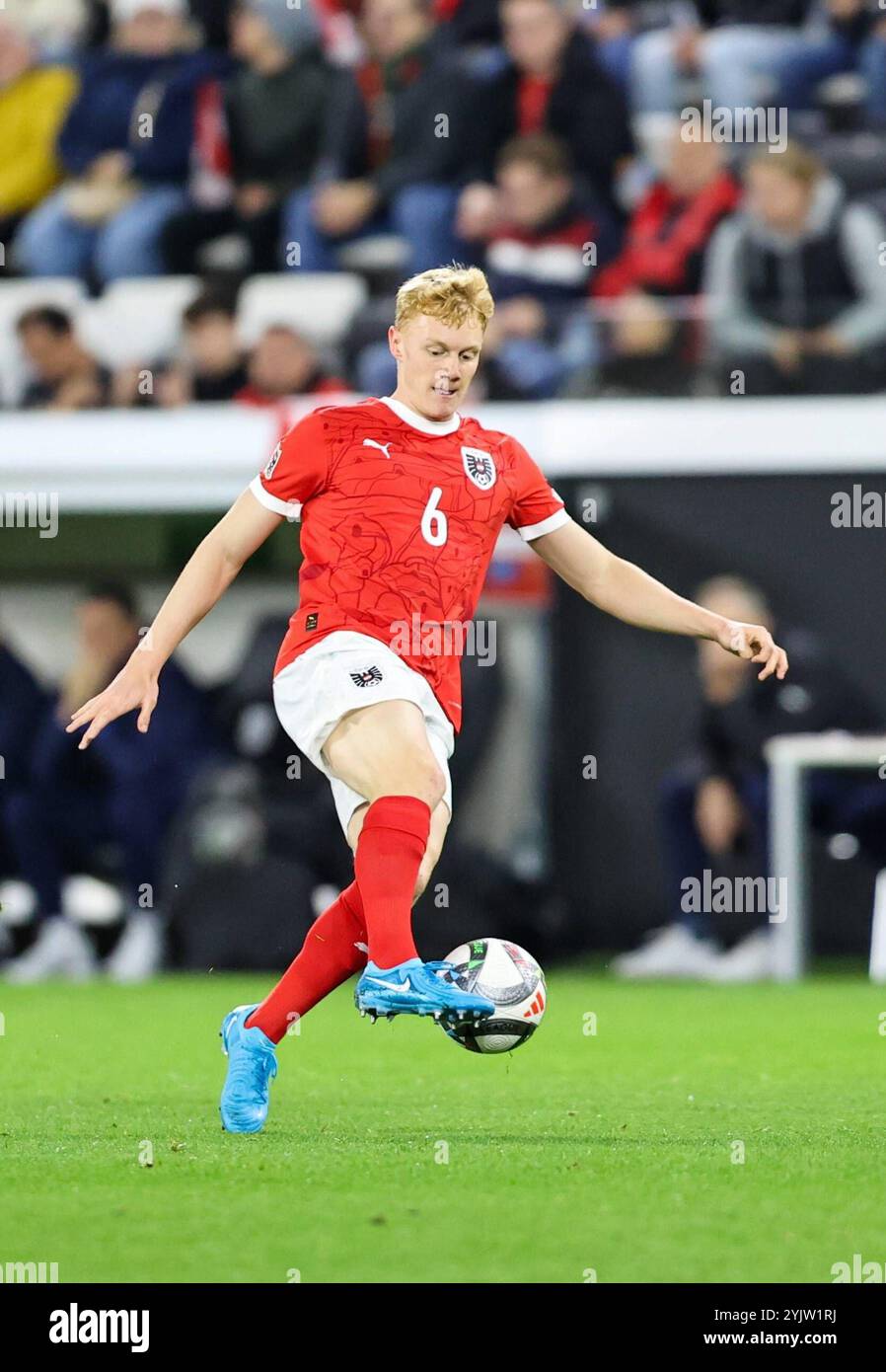 10.10.2024, Linz, AUT, Österreich-Kachastan, UEFA Nations Leaguede, im Bild Nicolas Seiwald, AUT, *** 10 10 2024, Linz, AUT, Autriche Kachastan, UEFA Nations Leaguede, Nicolas Seiwald, AUT , Banque D'Images