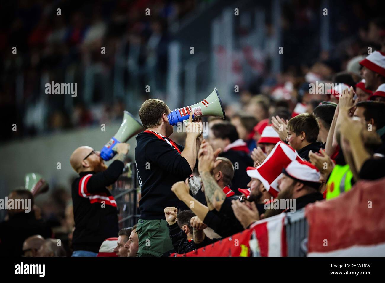 10.10.2024, Linz, AUT, Österreich-Kachastan, UEFA Nations Leaguede, im Bild fans, *** 10 10 2024, Linz, AUT, Autriche Kachastan, UEFA Nations Leaguede, dans les ventilateurs de l'image, Banque D'Images