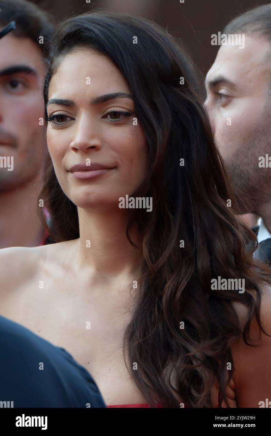 Rome, Italie, le 16 octobre 2024 - Elodie assiste au tapis rouge du 19e Festival du film de Rome à l'Auditorium Parco della Musica - Ennio Morricone. Crédits : Luigi de Pompeis/Alamy Live News photo Banque D'Images