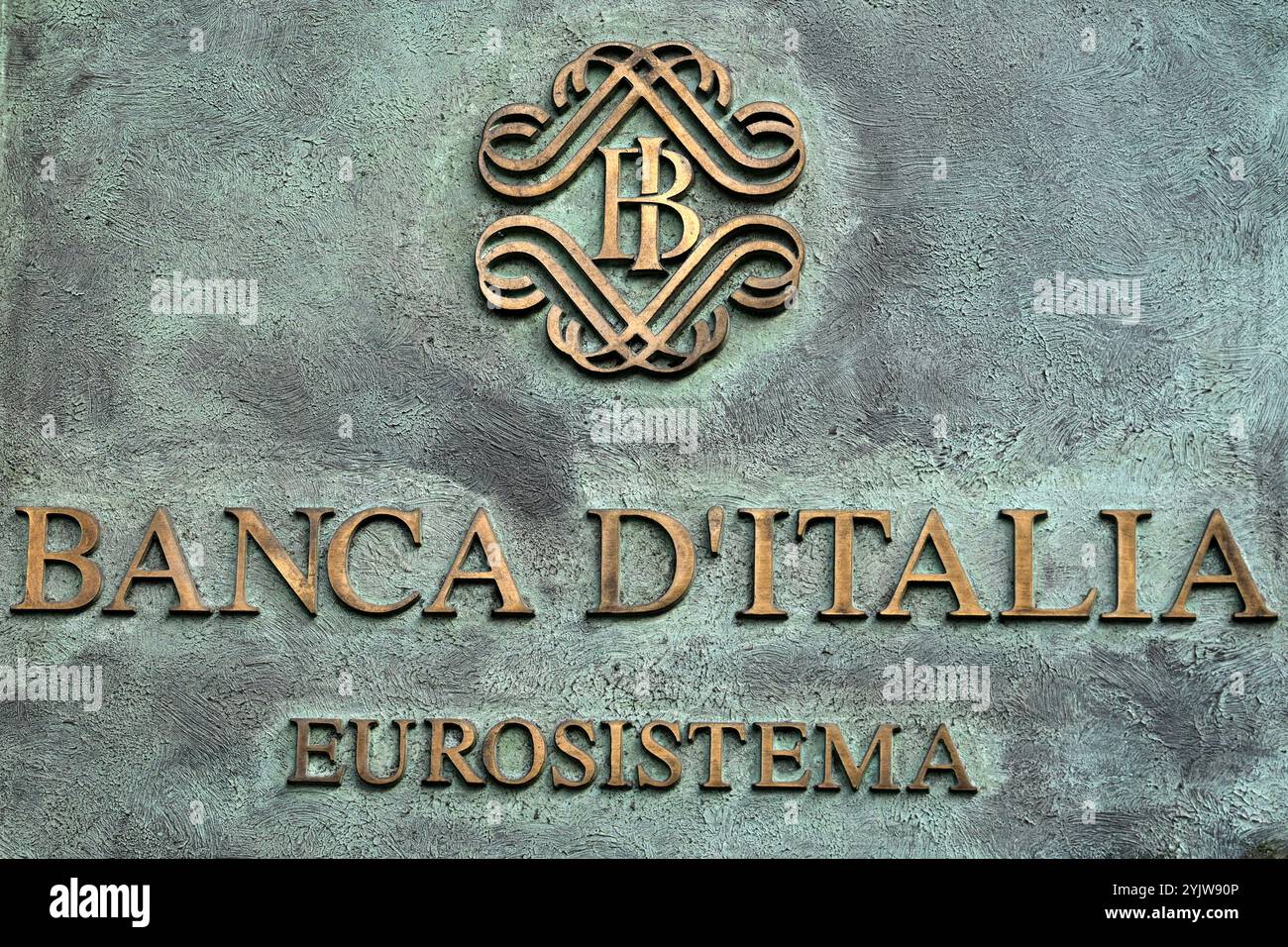 Rome, Italie - 3 novembre 2024 : plaque de la Banque d'Italie. La Banque d'Italie ( Banca d'Italia), est la banque centrale de l'Italie et fait partie du système européen Banque D'Images