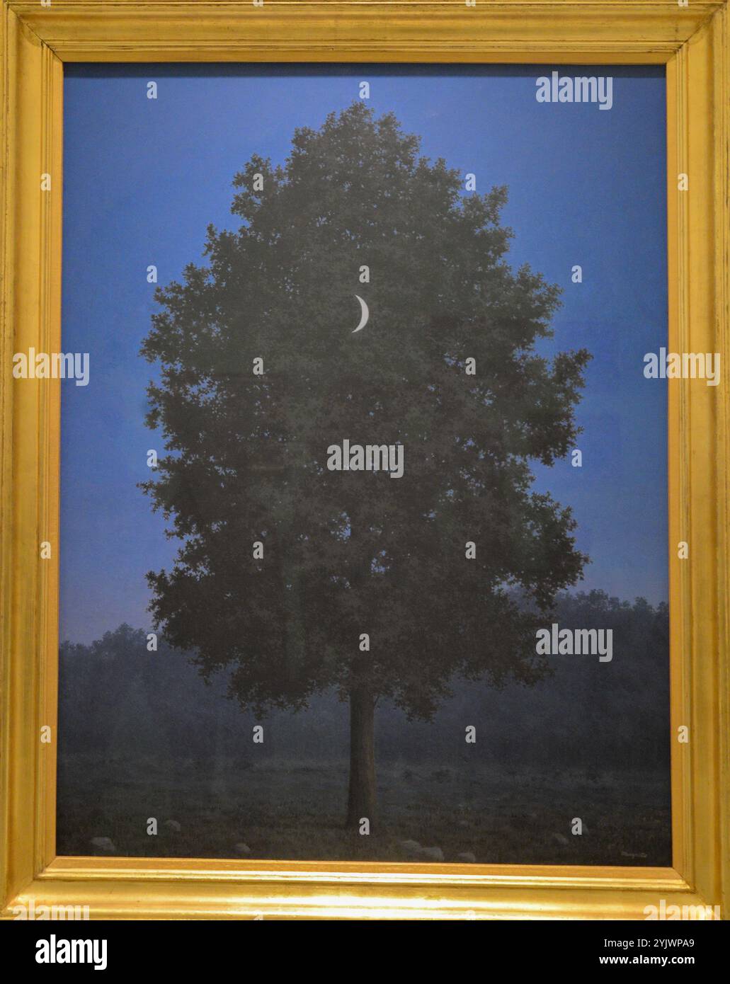 Peinture de « Zestien September » par René Magritte, 1956 Banque D'Images