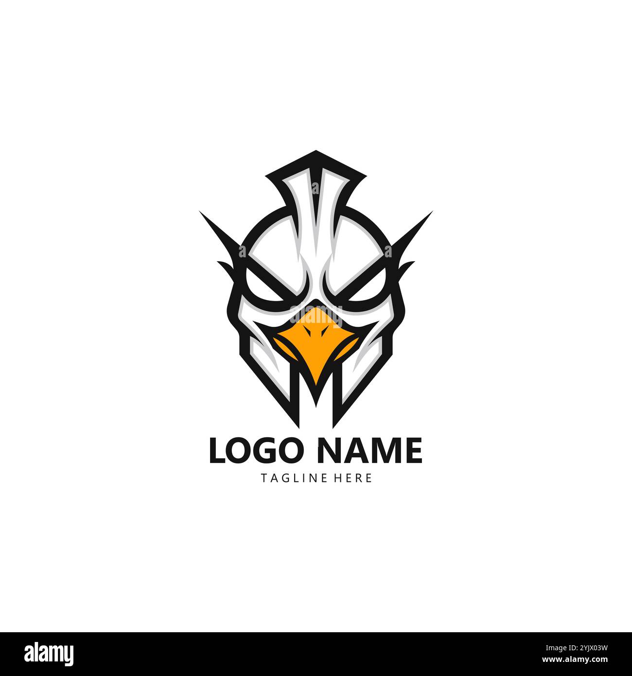 Vecteur de conception de logo Spartan Hawks Illustration de Vecteur