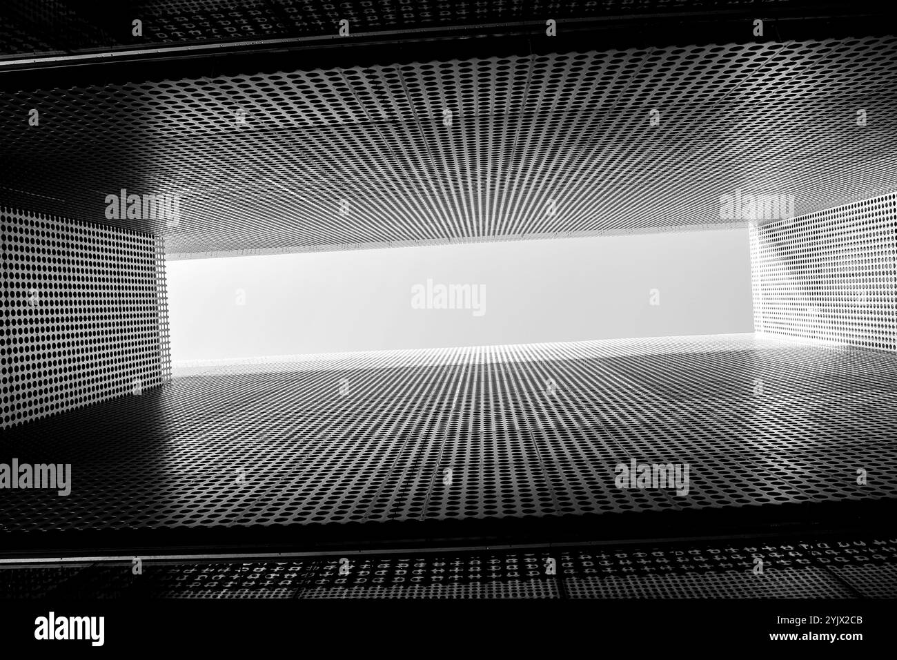 Au centre-ville Tampa Museum of Art, une façade abstraite. Banque D'Images