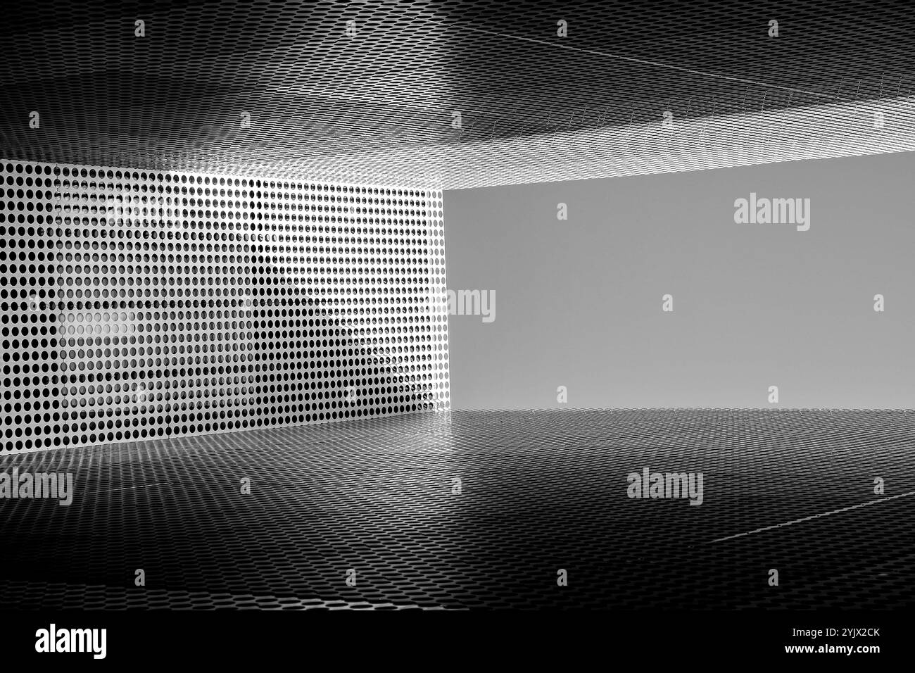 Au centre-ville Tampa Museum of Art, une façade abstraite. Banque D'Images