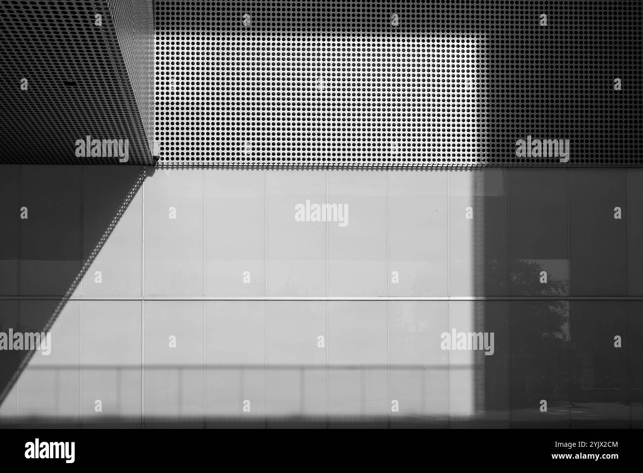 Au centre-ville Tampa Museum of Art, une façade abstraite. Banque D'Images