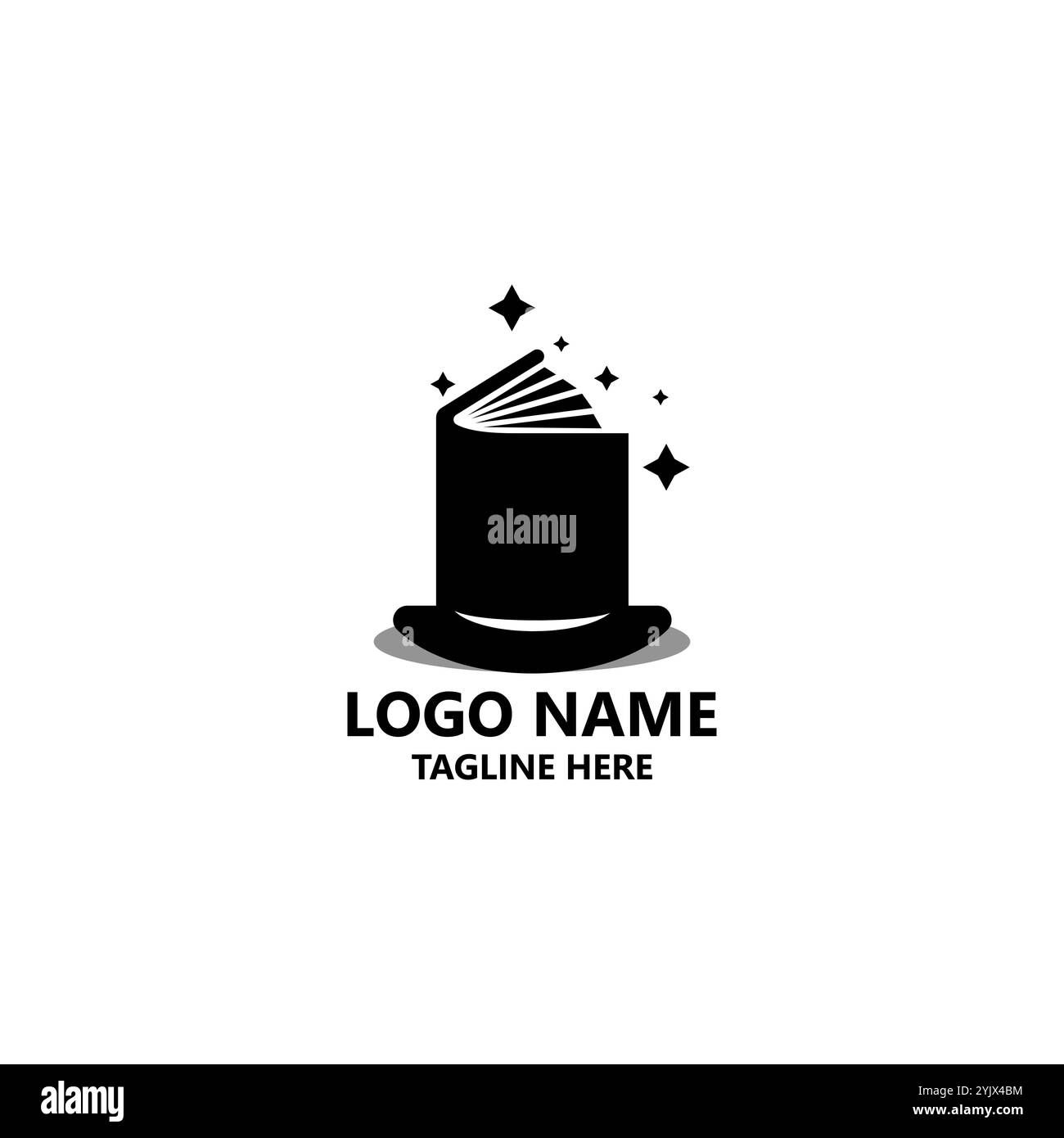 vecteur de conception de logo de livre magique Illustration de Vecteur