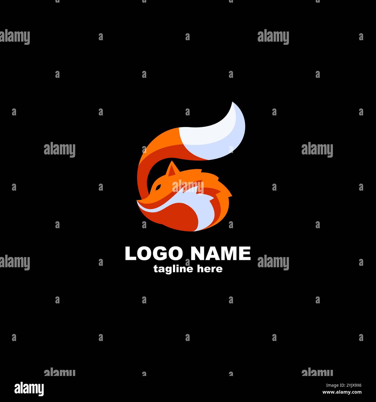 Vecteur de conception de logo G Fox initial Illustration de Vecteur