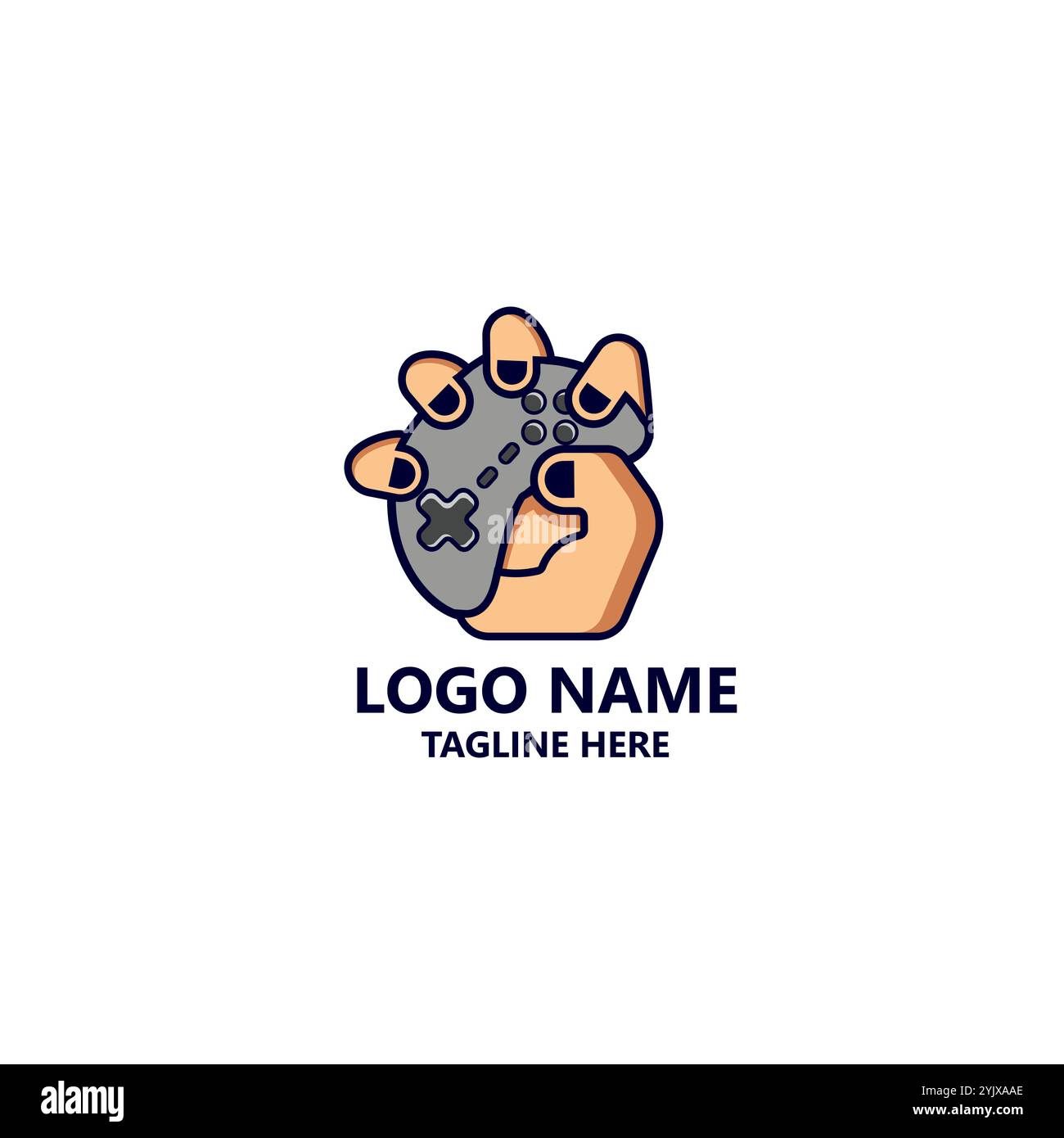 vecteur de conception de logo de console de main Illustration de Vecteur