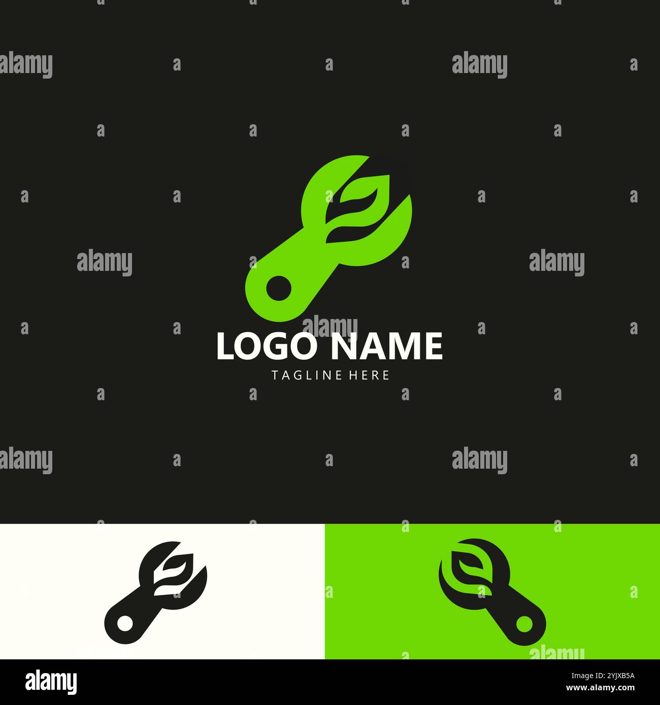 vecteur de conception de logo eco garage Illustration de Vecteur