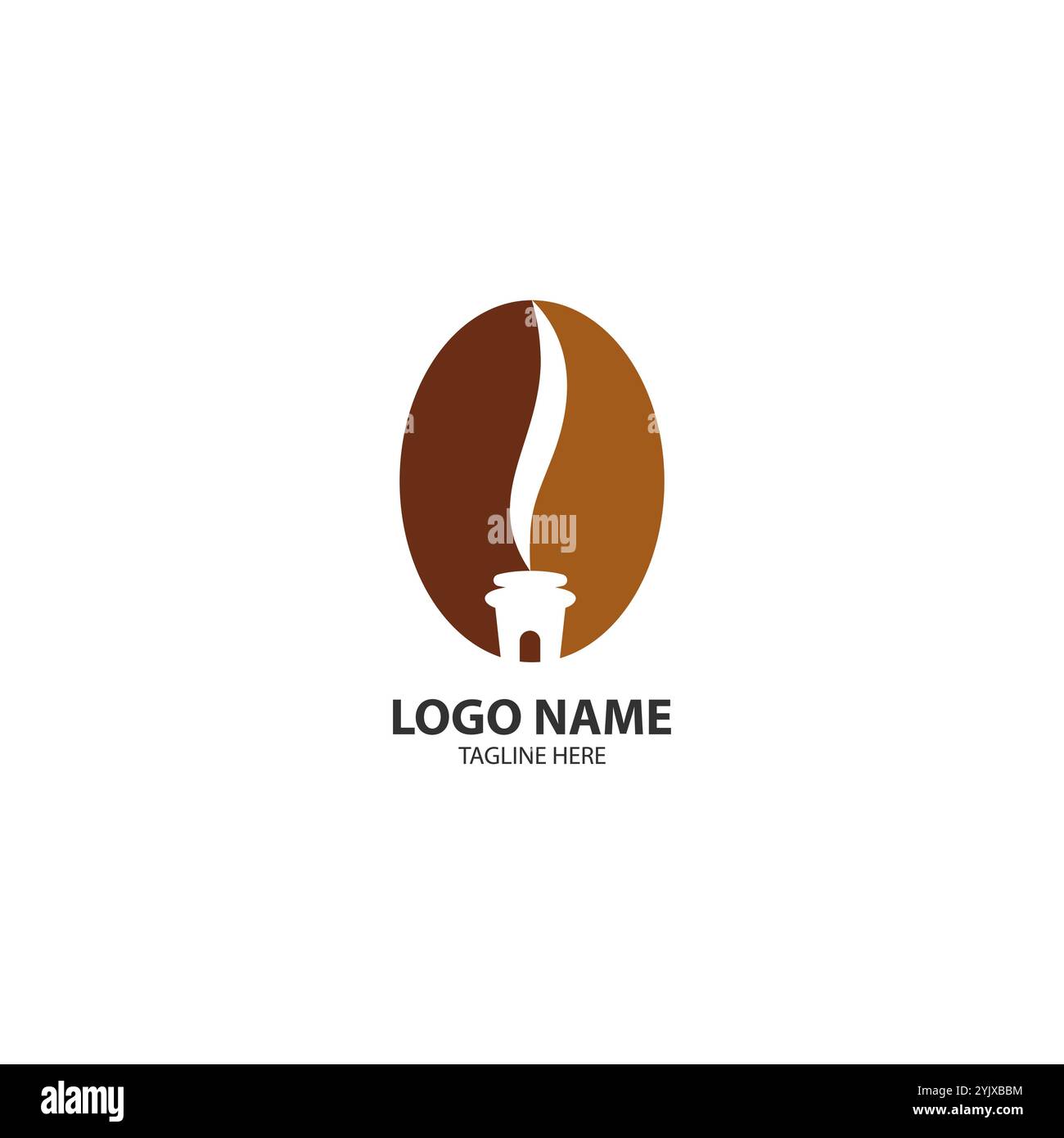vecteur de conception de logo de forteresse de café Illustration de Vecteur