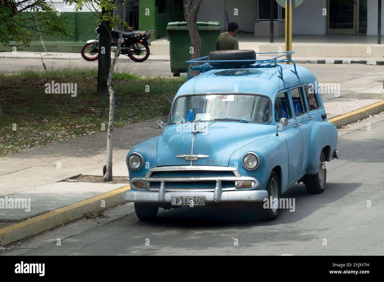 VARADERO, CUBA - 30 AOÛT 2023 : Chevrolet Belair 1952 Townsman Estate car à Varadero, Cuba Banque D'Images