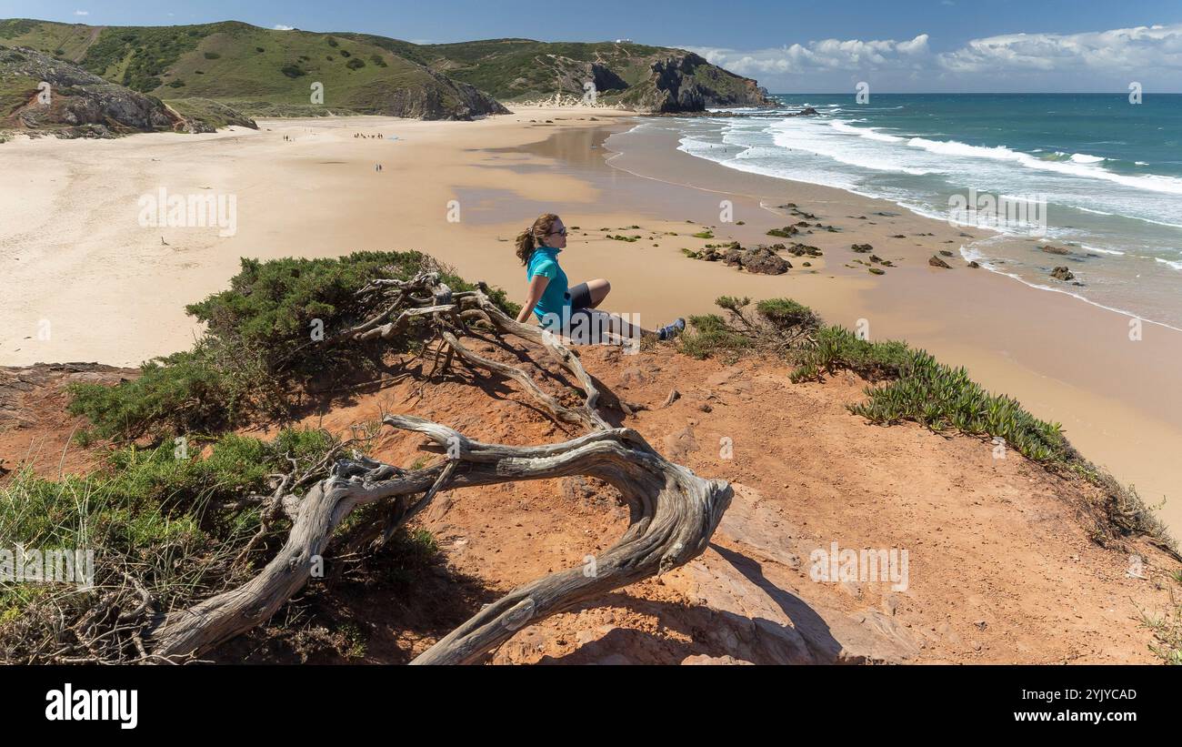 Célèbre hikingtrail Rota Vicentina le long de la côte ouest du Portugal Banque D'Images