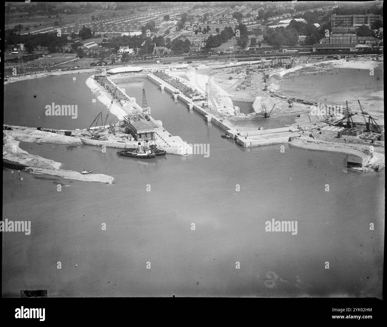 King George V Graving Dock, Southampton, Hampshire, c1930. Banque D'Images