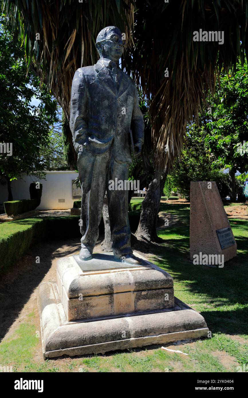 Statue de Blas Infante, le Père de Andalucía, ville de Ronda, Andalousie, Espagne, Europe Banque D'Images