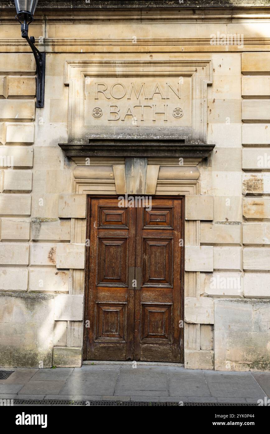 Porte aux |bains romains à Bath, Somerset, Angleterre Banque D'Images