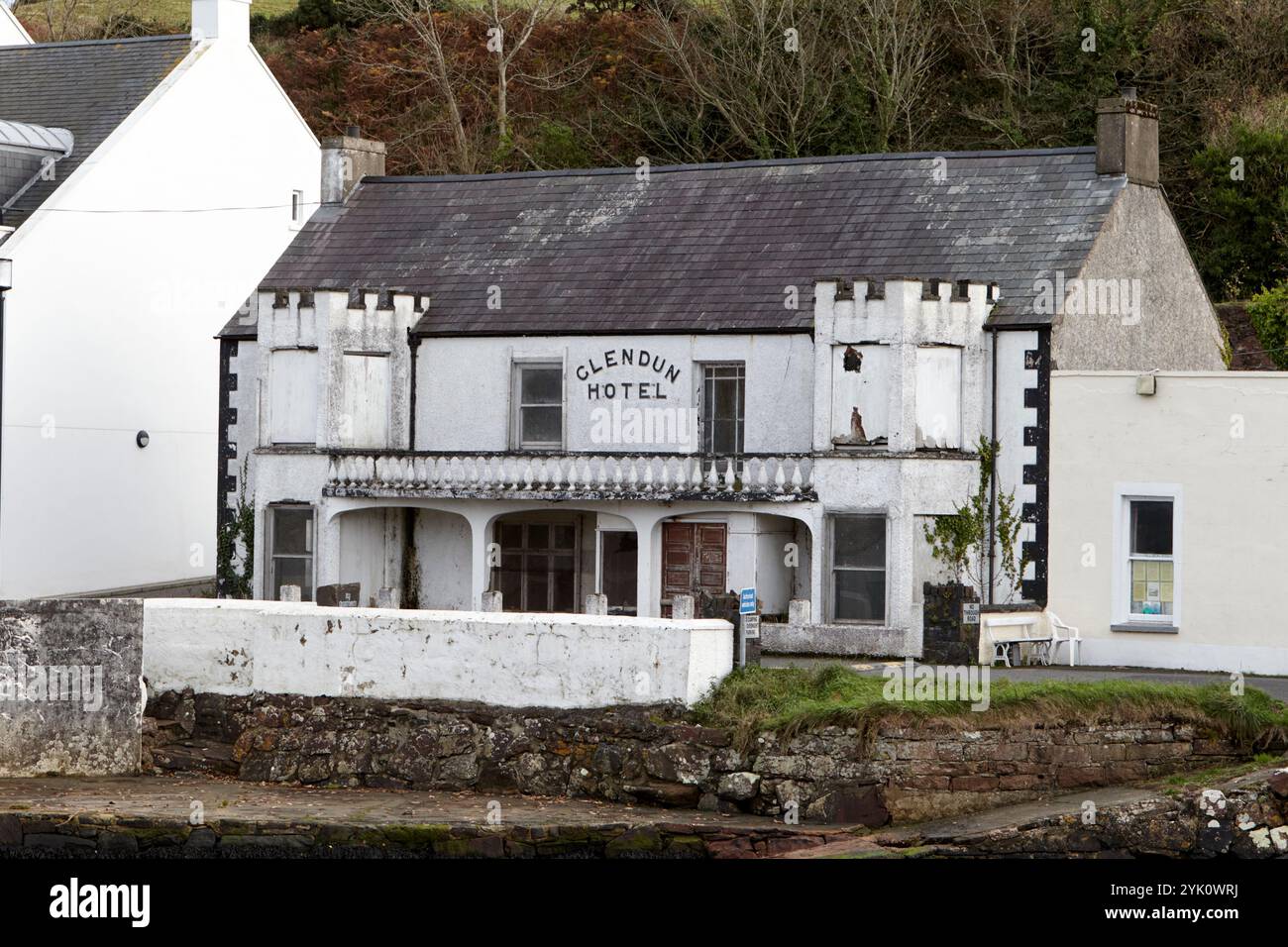 ancien hôtel glendun anciennement hôtel anchorage sur le site de l'ancien moulin de cushendun, comté d'antrim, irlande du nord Banque D'Images