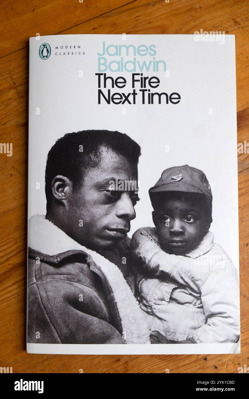 James Baldwin auteur américain écrivain couverture de livre 'The Fire Next Time' KATHY DEWITT Banque D'Images