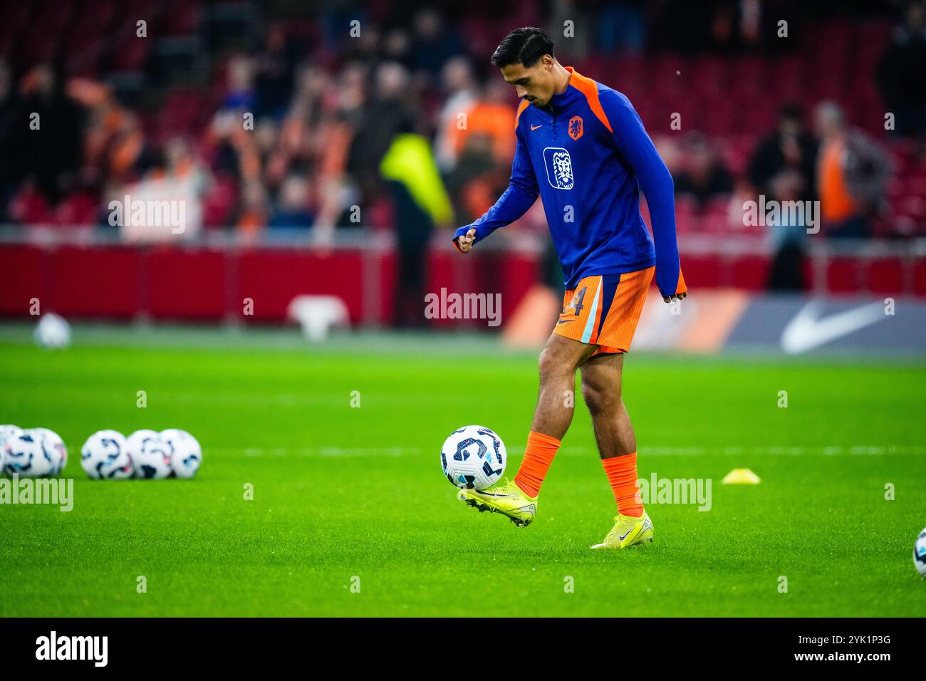 Amsterdam - lors du quatrième tour du nouveau format de la Ligue des Champions 2024/2025. Le match se déroule entre les pays-Bas et la Hongrie au Johan Cruijff Arena le 16 novembre 2024 à Amsterdam, aux pays-Bas. (Box to Box Pictures/Yannick Verhoeven) Banque D'Images