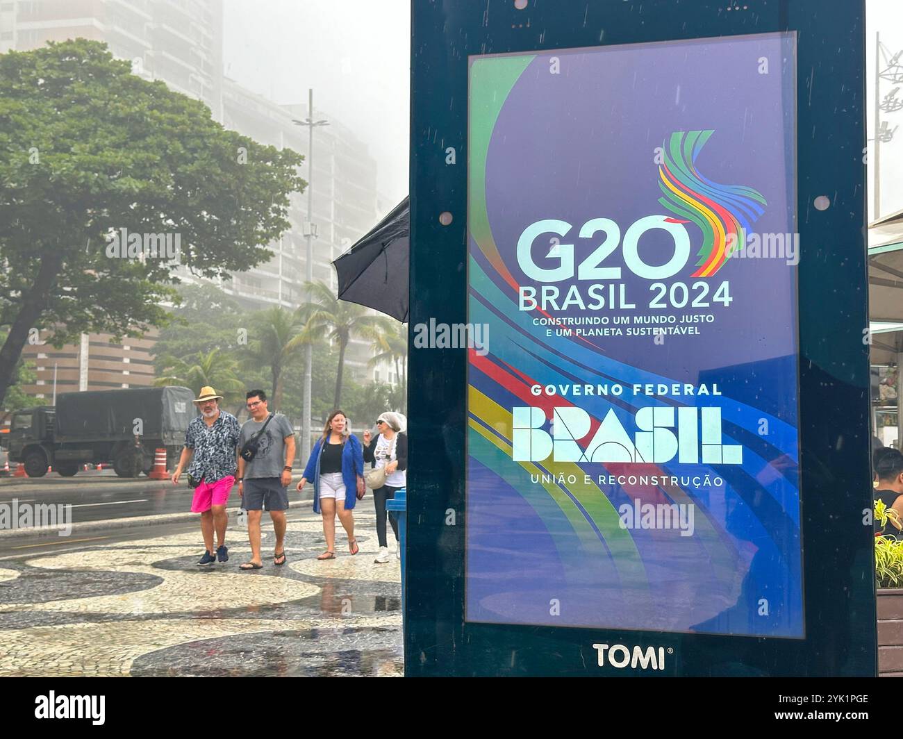 SÉCURITÉ À RIO PENDANT LE SOMMET DU G20 Banque D'Images