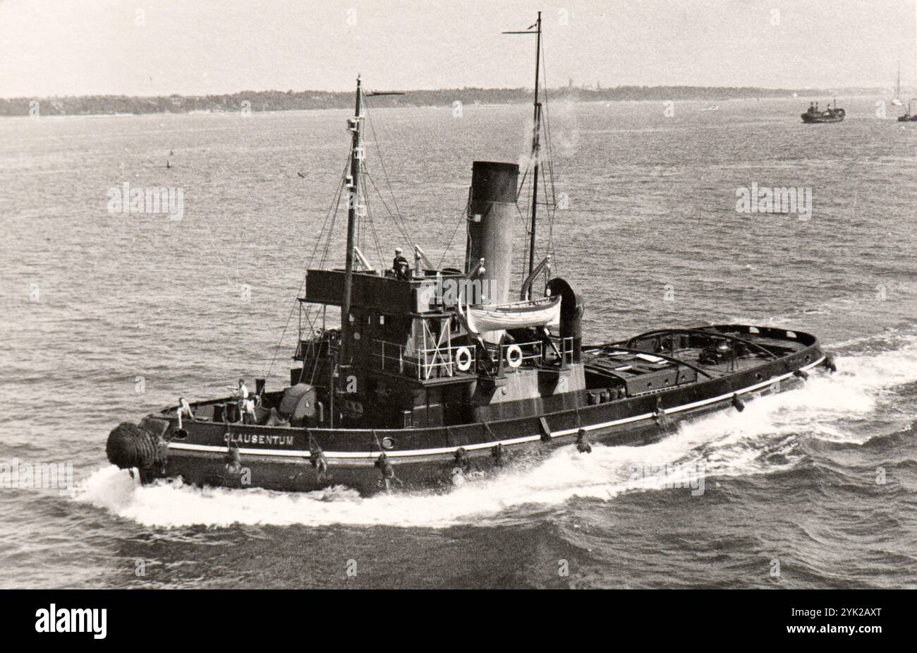 Le Clausentum, remorqueur opérant dans le port de Southampton au début des années trente. Banque D'Images