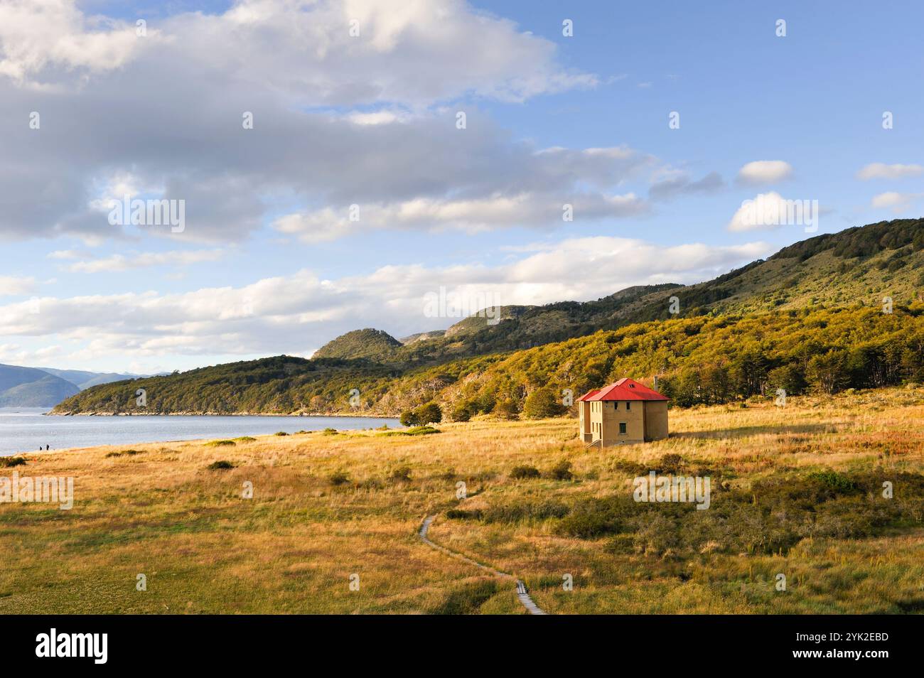 Baie de Wulaia, île Navarino, Terre de feu, Patagonie, Chili, Amérique du Sud Banque D'Images