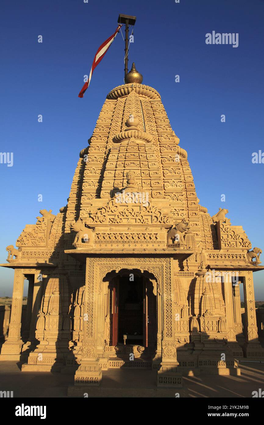 Inde, Rajasthan, désert de Thar, Amar Sagar, Temple Jain Banque D'Images