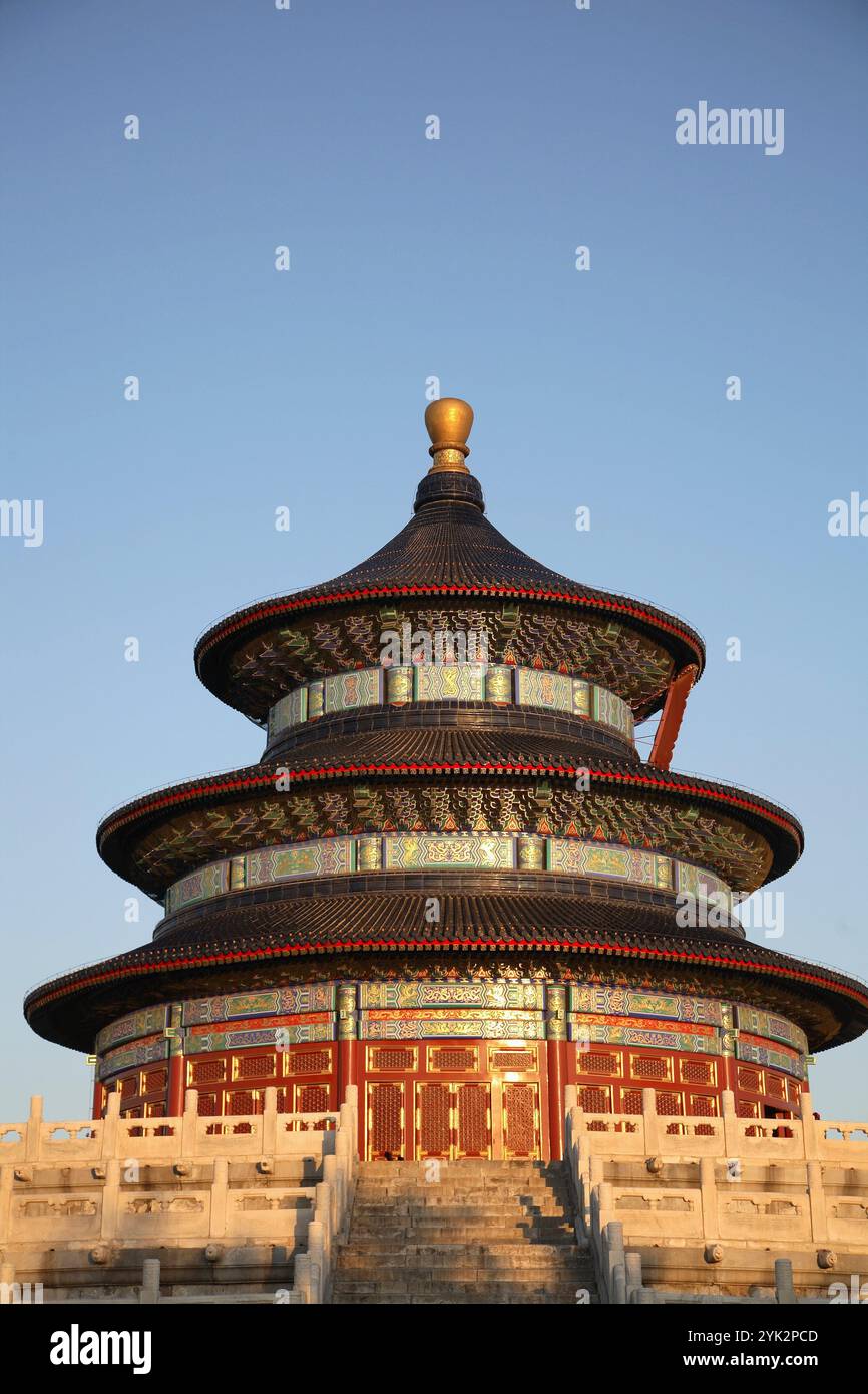 Chine, Pékin, Temple du ciel, salle de prière pour les bonnes récoltes Banque D'Images
