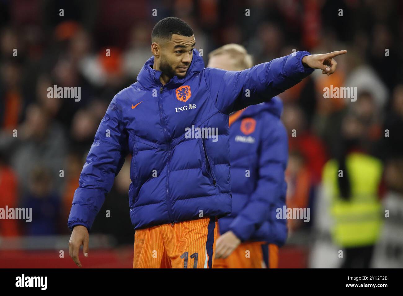 AMSTERDAM - Cody Gakpo des pays-Bas lors du match de l'UEFA Nations League opposant les pays-Bas et la Hongrie à la Johan Cruyff Arena le 16 novembre 2024 à Amsterdam, pays-Bas. ANP BART STOUTJESDIJK Banque D'Images