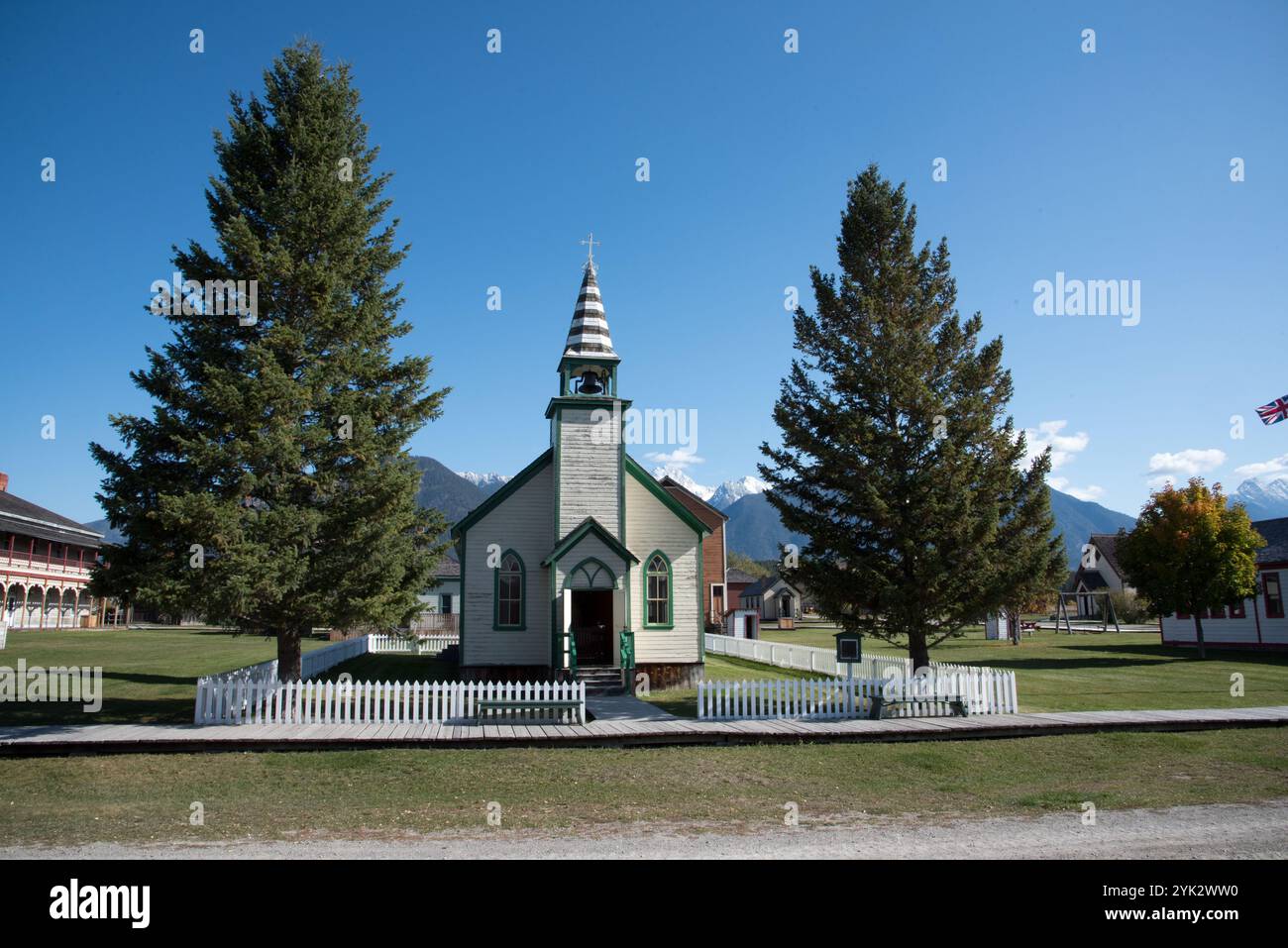 Fort Steele dans la région de Kootenay est en Colombie-Britannique au Canada a commencé en 1864 comme traversée de traversier et station d'approvisionnement pour une ruée vers l'or au Canada Banque D'Images