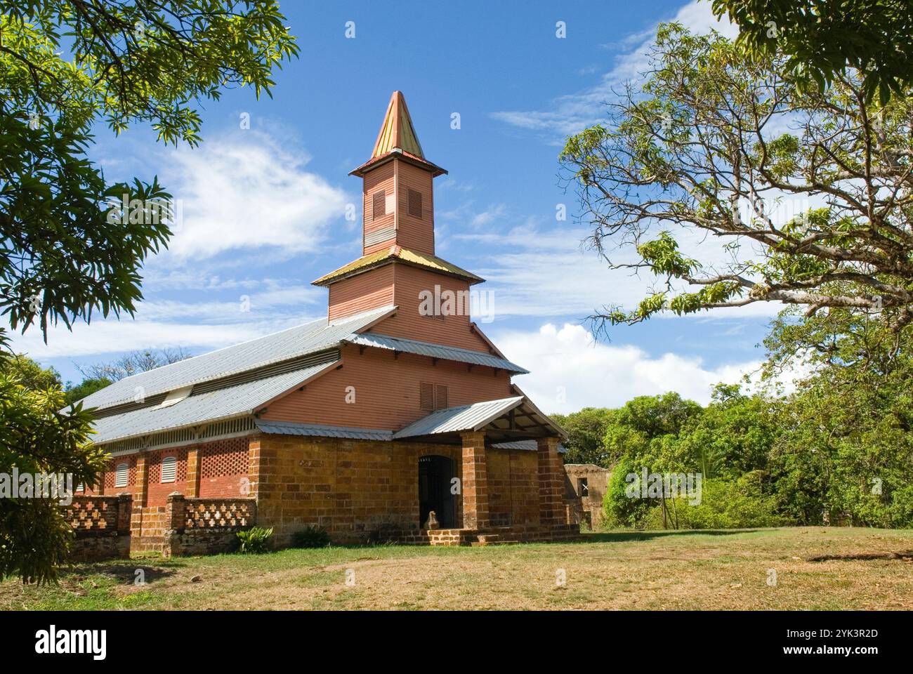 Église de l'Ile Royale,Iles du Salut (Îles du Salut),Guyane française,département d'outre-mer et région de la France,côte atlantique de l'Amérique du Sud Banque D'Images
