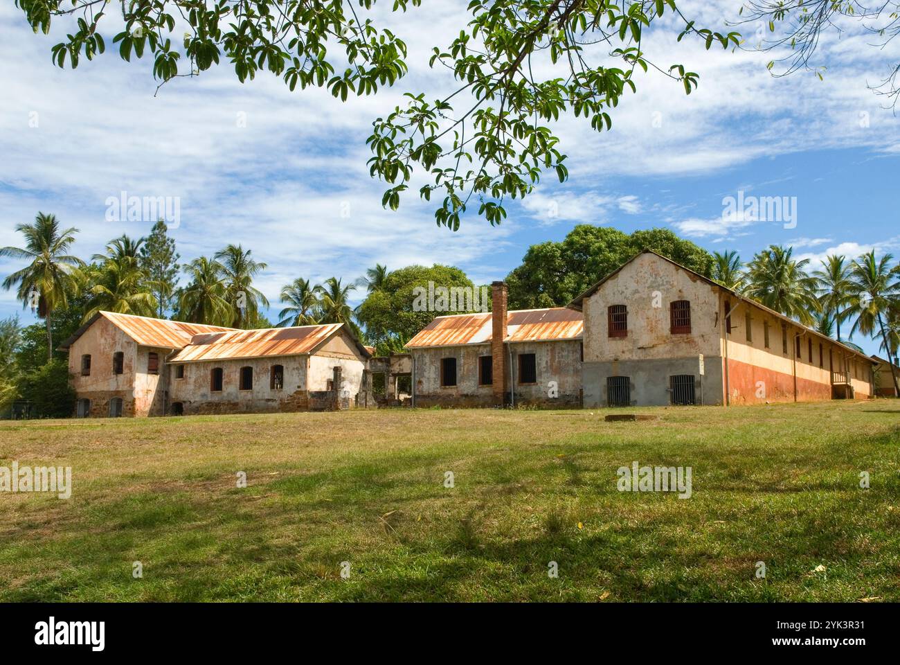Buiding, restes de la colonie pénitentiaire,Ile Royale,Iles du Salut (Iles du Salut),Guyane française,département d'outre-mer et région de France,Atlantique c Banque D'Images