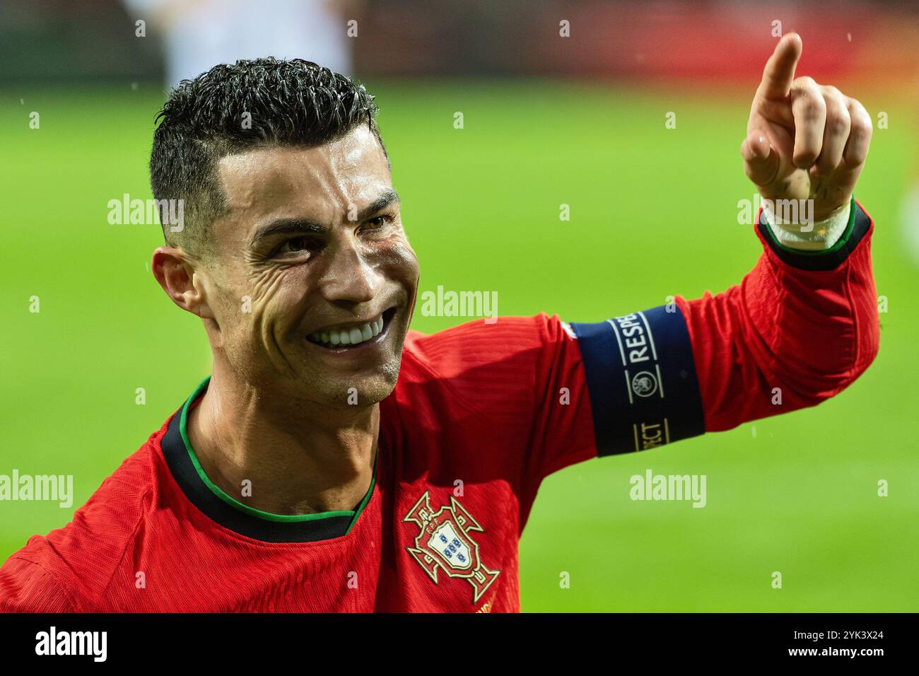 Cristiano Ronaldo du Portugal lors de la Ligue des Nations de l'UEFA, phase de ligue, match de football de la cinquième journée entre le Portugal et la Pologne le 15 novembre 2024 à Estadio do DragÃ£o à Porto, Portugal Banque D'Images