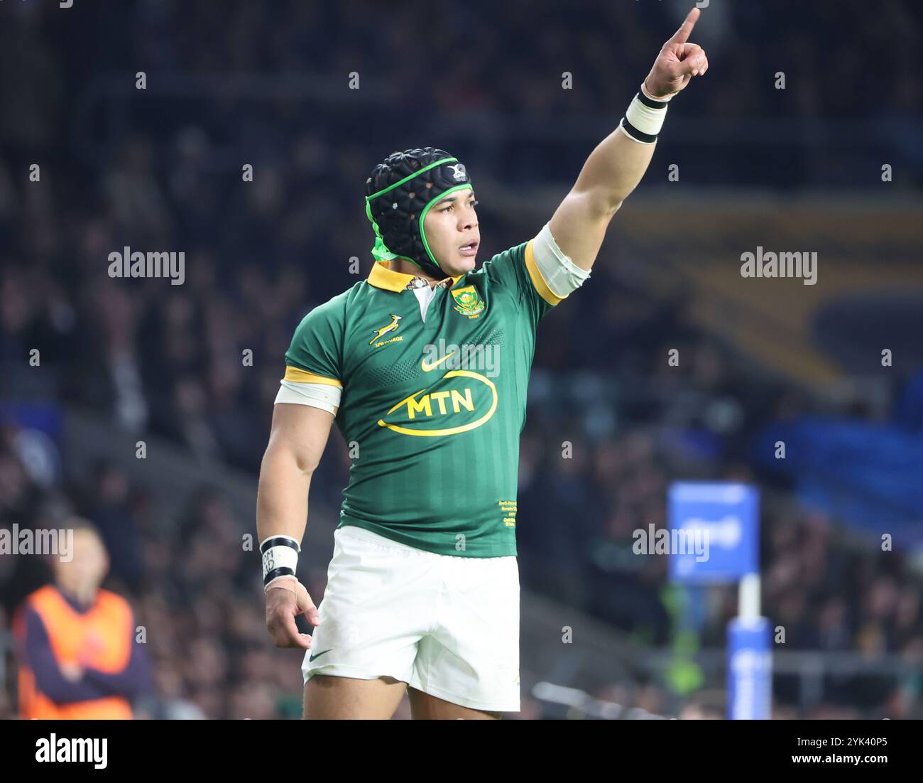 Londres, Royaume-Uni. 16 novembre 2024. Cheslin Kolbe de l'Afrique du Sud en action lors de l'automne International Rugby entre l'Angleterre et l'Afrique du Sud au stade Allianz, Twickenham, Londres le 16 novembre 2024 crédit : action Foto Sport/Alamy Live News Banque D'Images