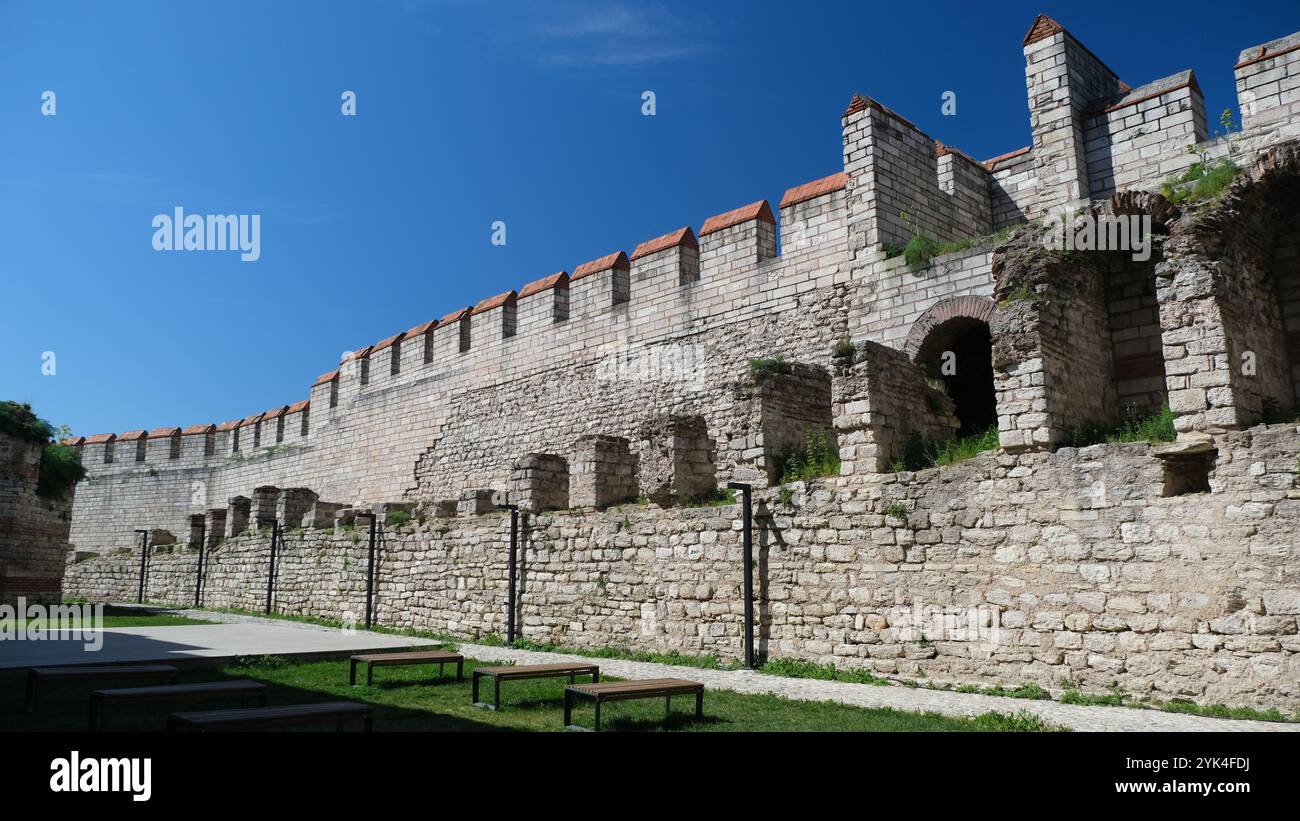 Murs de Constantinople, Istanbul, Turquie Banque D'Images