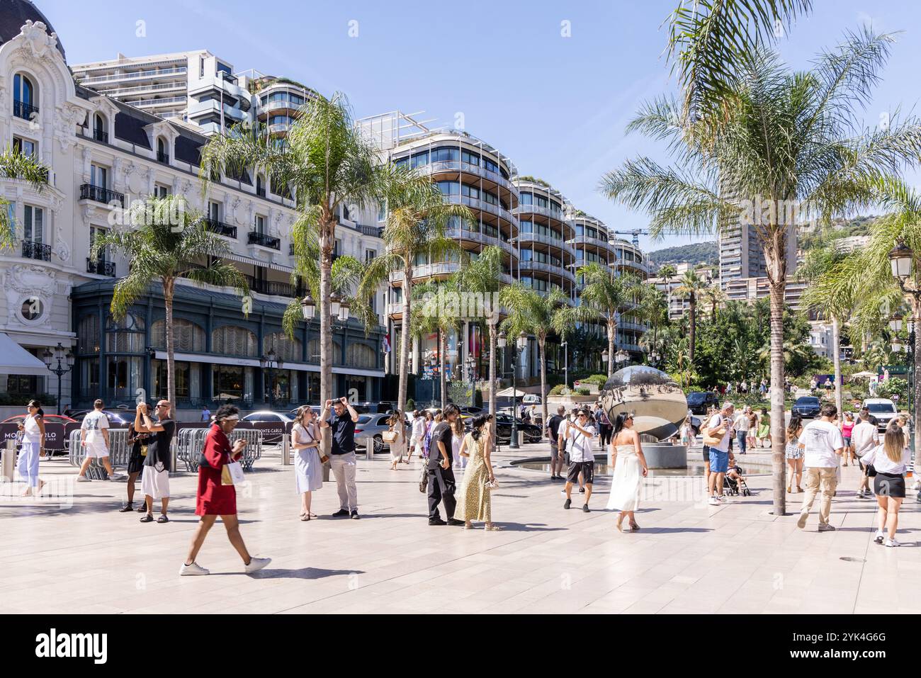 Pittoresque place du Casino, Monte Carlo, Monaco, Sud de la France, Côte d'Azur, Europe Banque D'Images