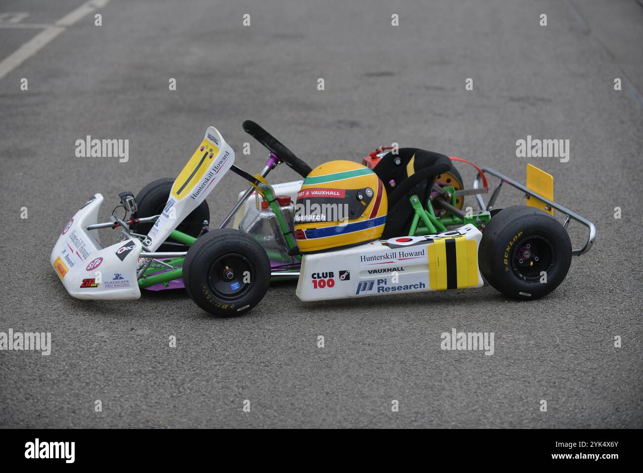 Une réplique du Go-kart cadet vainqueur du championnat de Lewis Hamilton en 1996. Banque D'Images