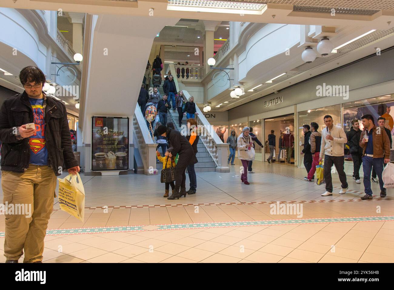 À l'intérieur du Grosvenor Centre, Northampton en 2014 Banque D'Images