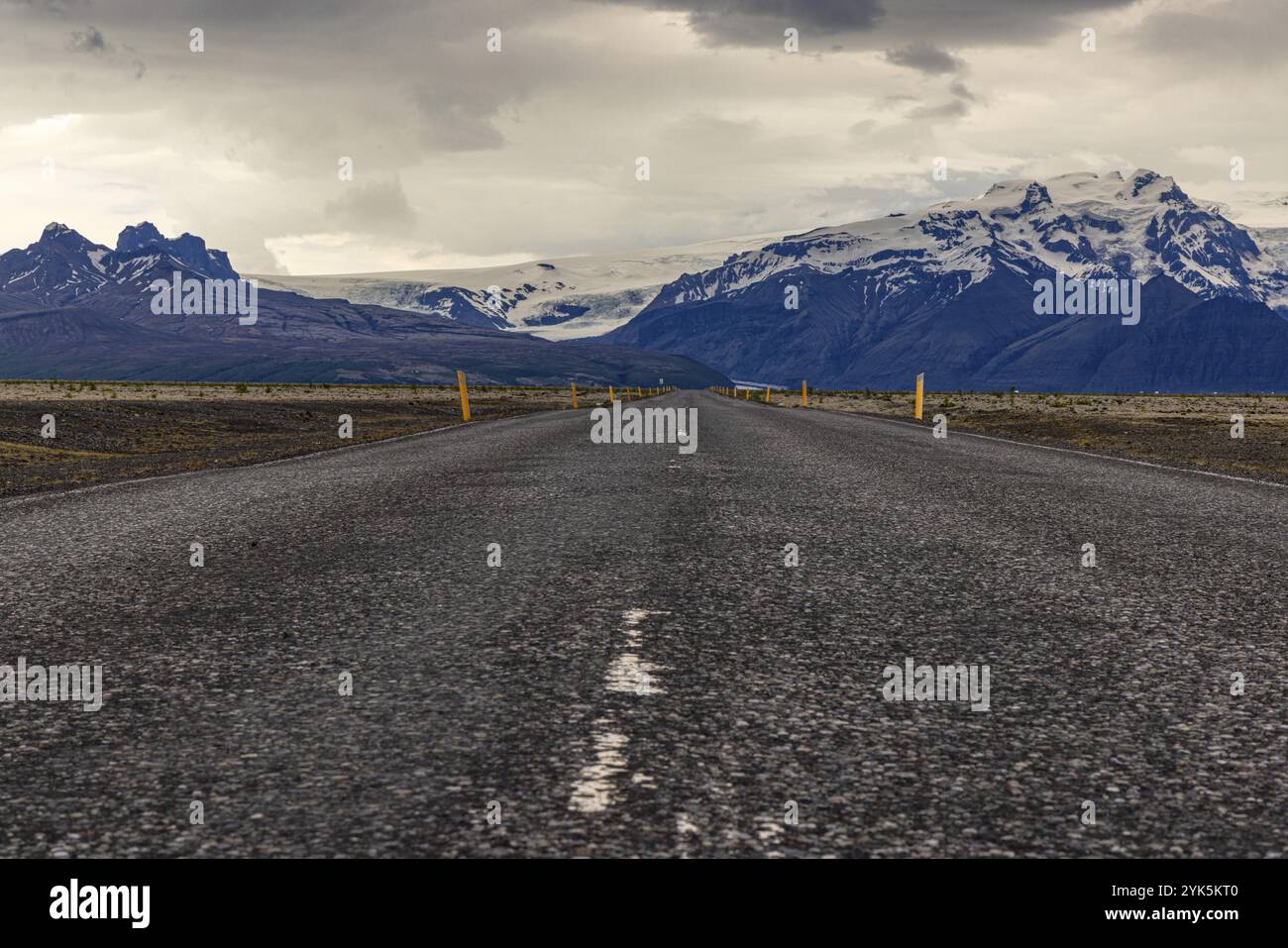 Périphérique routier vers Joekulsarlon, côte sud, Islande, Europe Banque D'Images